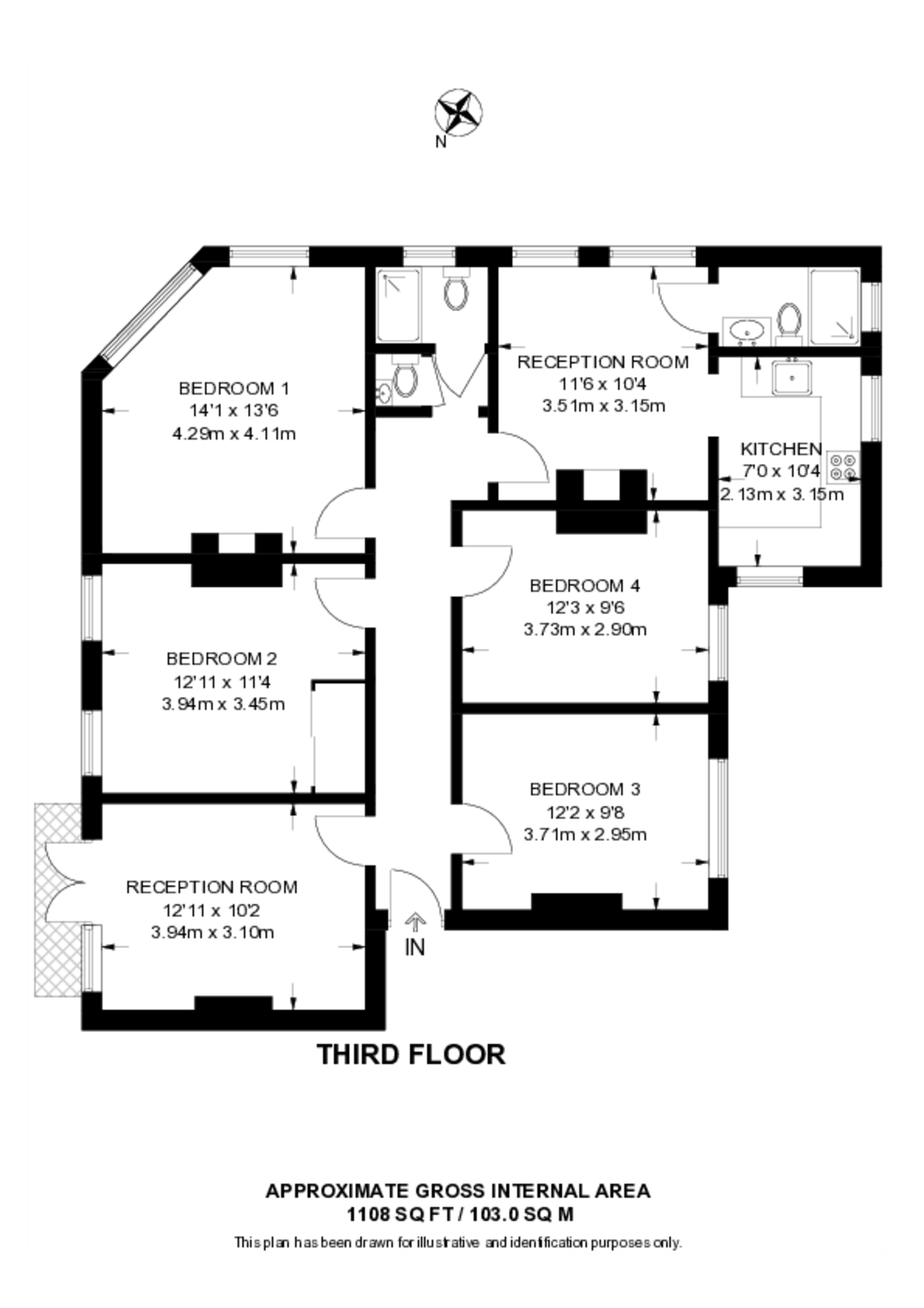 Victoria Mansions, Highbury floorplan