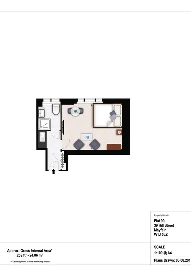 90, 39, Hill Street, Mayfair floorplan