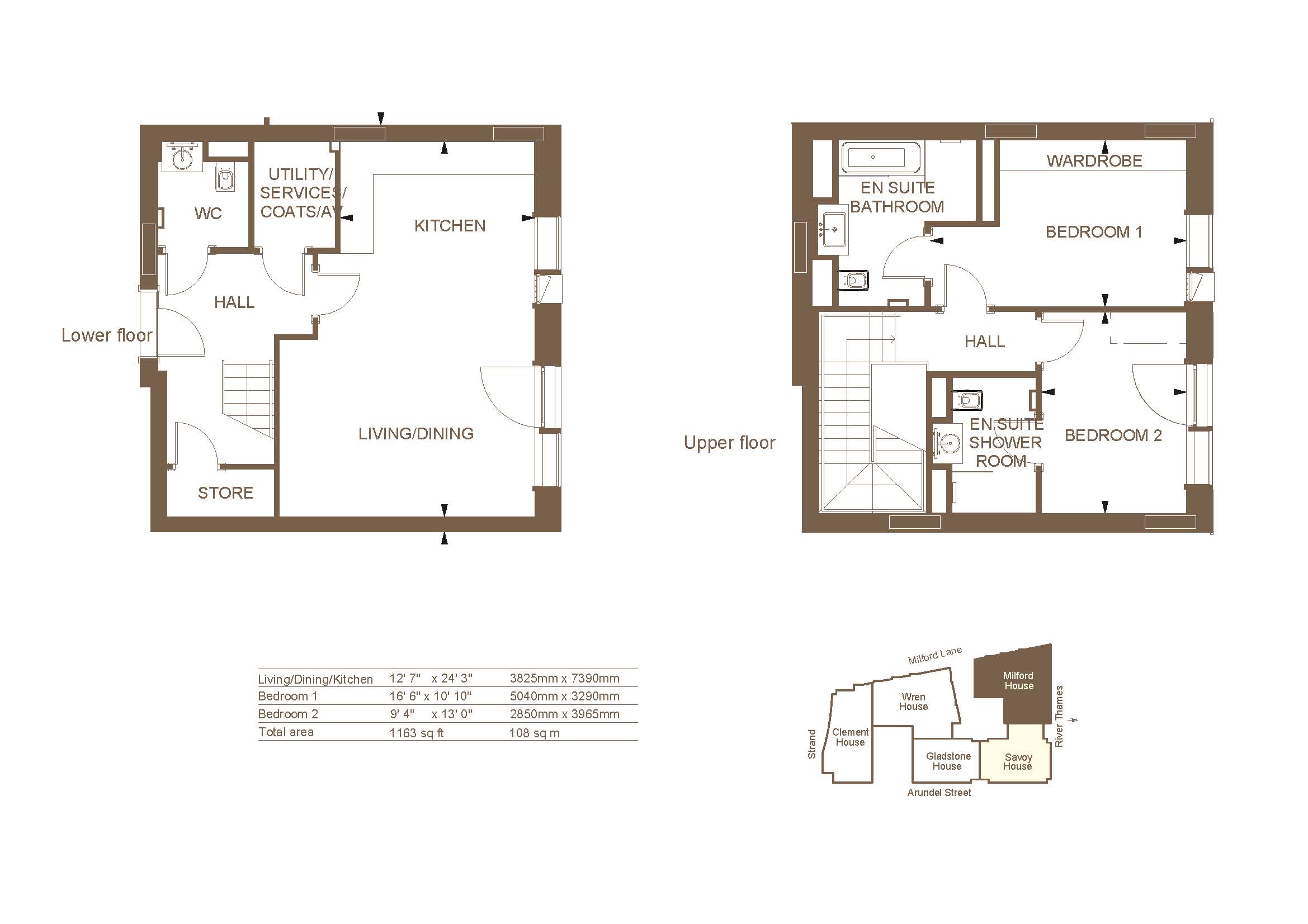 132, Milford House, 190 Strand, London floorplan