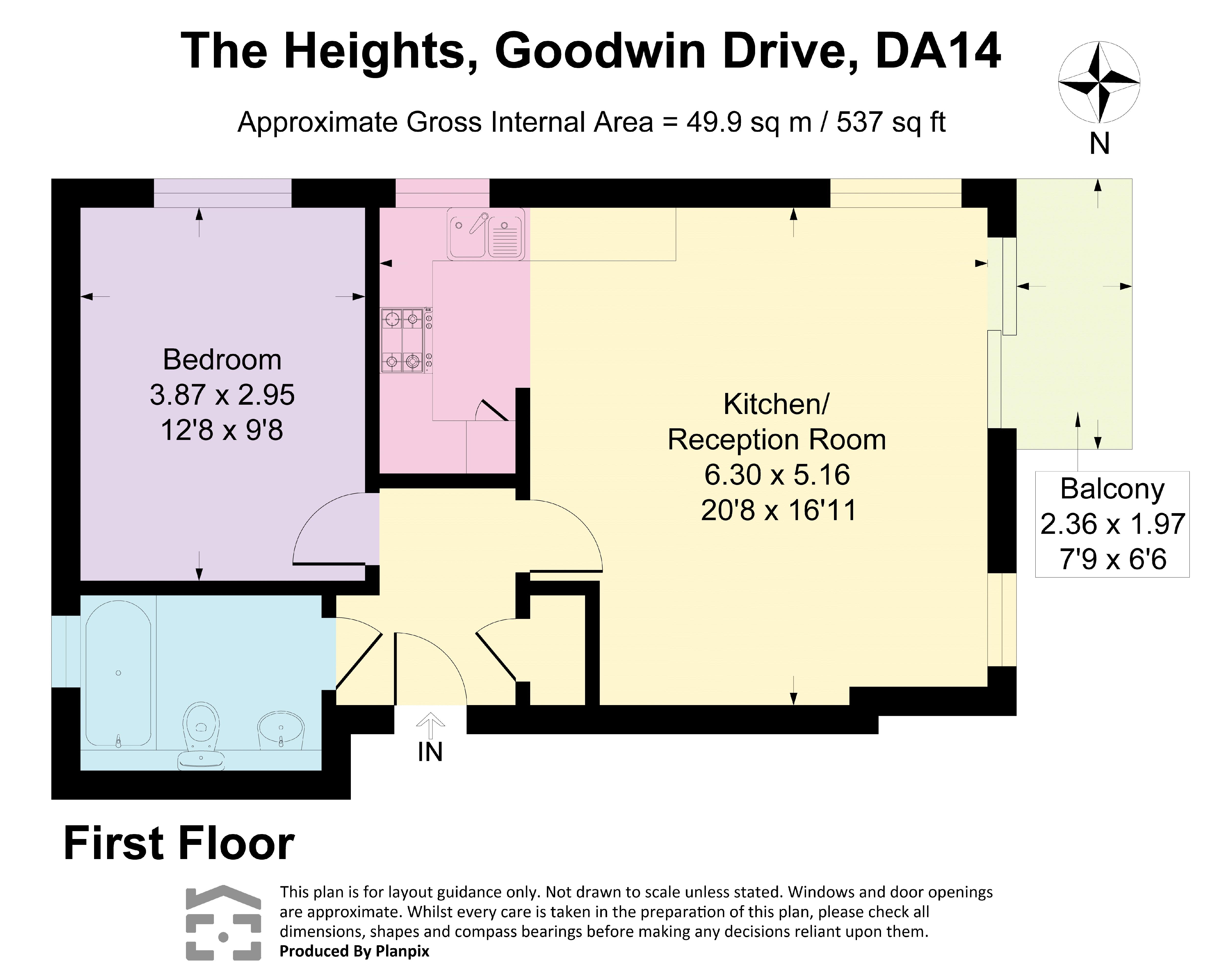 Flat 4 The Heights, 43A Goodwin Drive, Sidcup floorplan