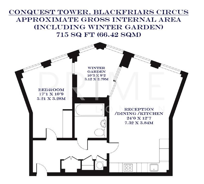 65, Conquest Tower, 130 Blackfriars Road floorplan