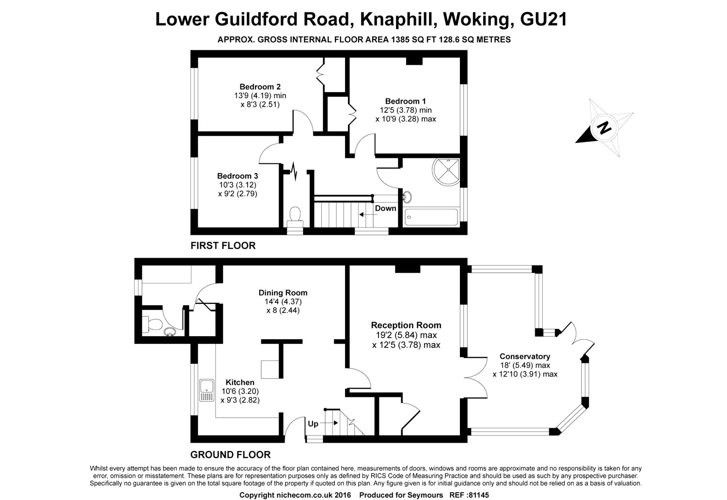 3 Bedrooms Semi-detached house for sale in Knaphill, Woking, Surrey GU21