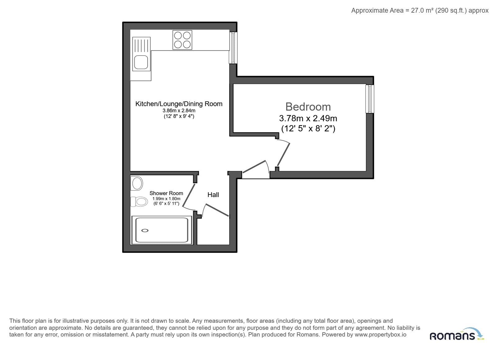 Flat 4 Rivendell, 16, Church Lane, Farnborough floorplan