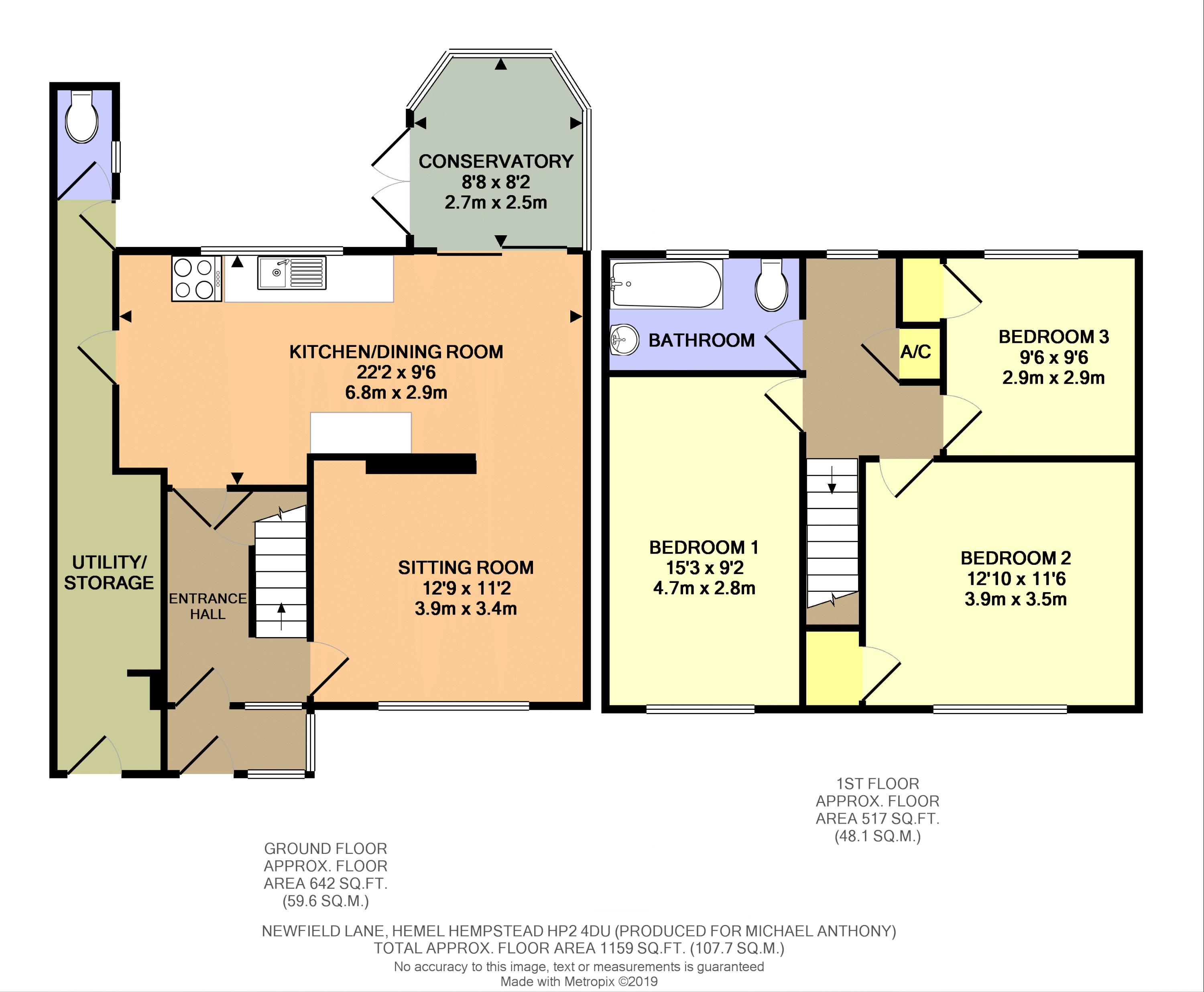 3 Bedrooms Terraced house for sale in Newfield Lane, Hemel Hempstead Industrial Estate, Hemel Hempstead HP2