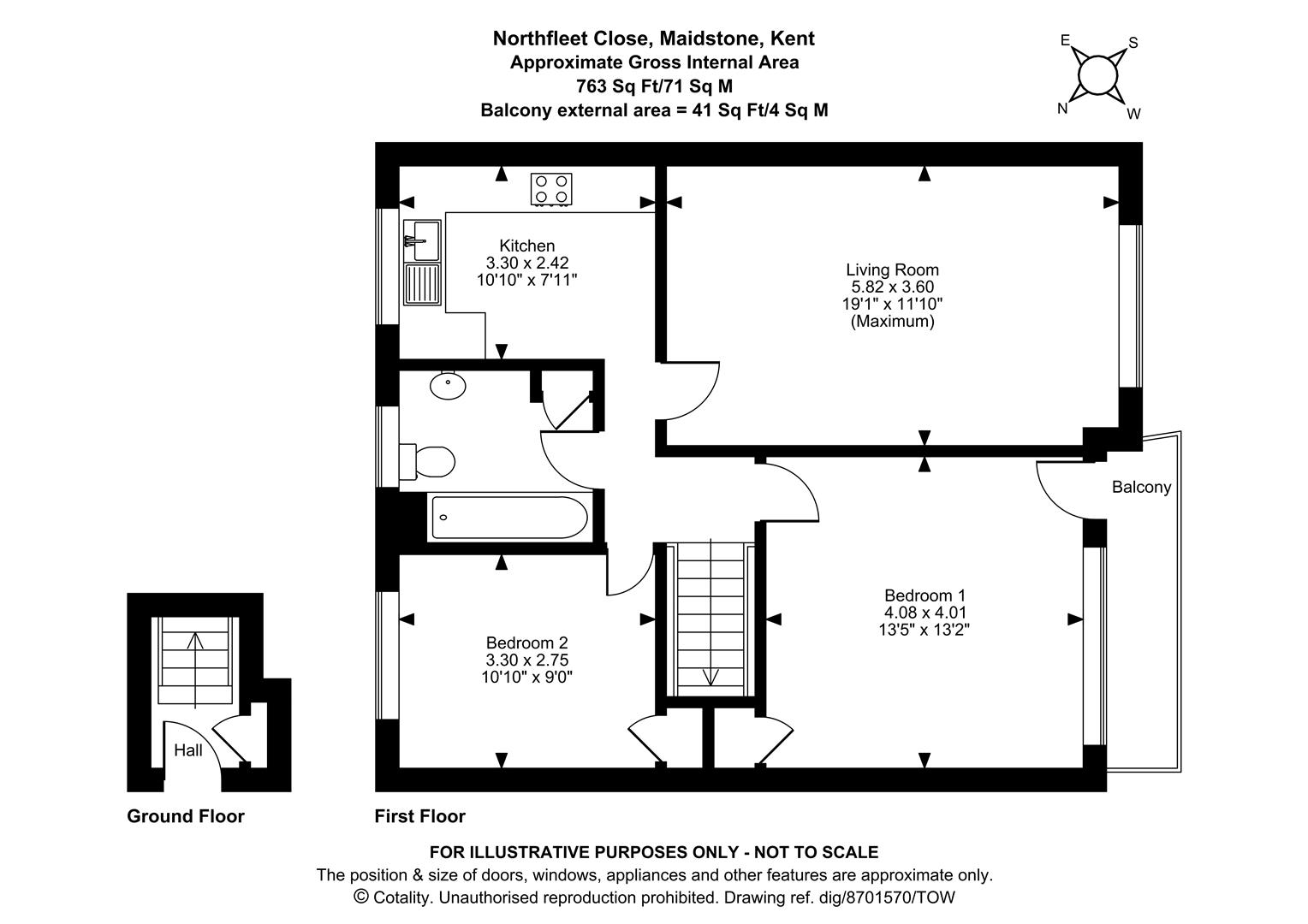 59, Northfleet Close, Maidstone floorplan