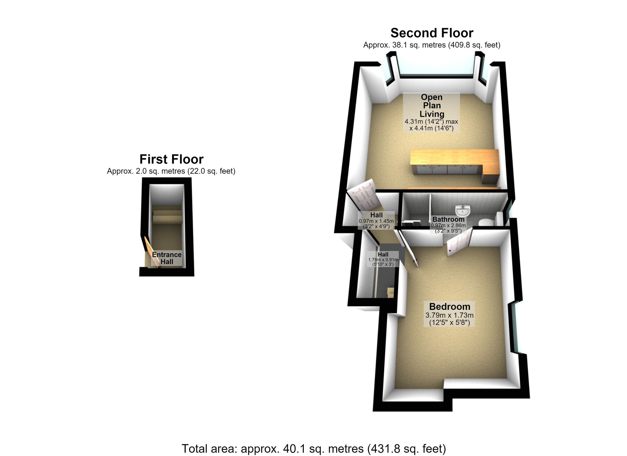 Flat 3, 10-14 Lower Polsham Road, Paignton floorplan