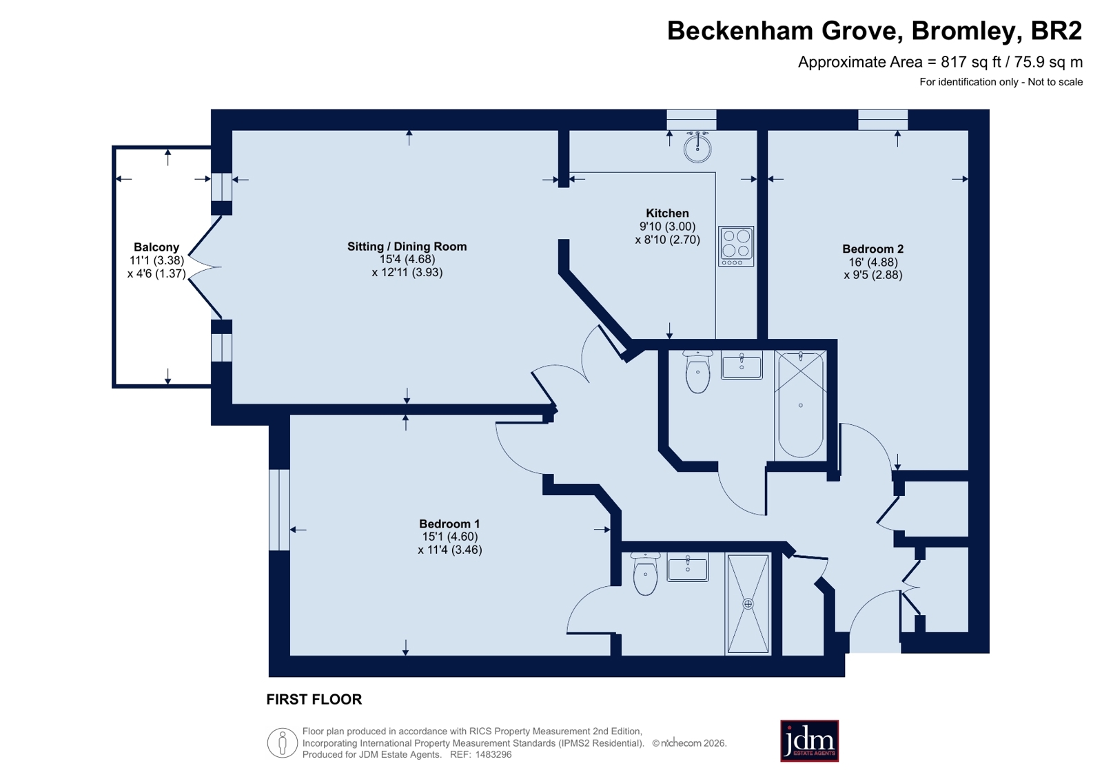 Flat 9, Sibley Court, 7, Beckenham Grove, Bromley floorplan