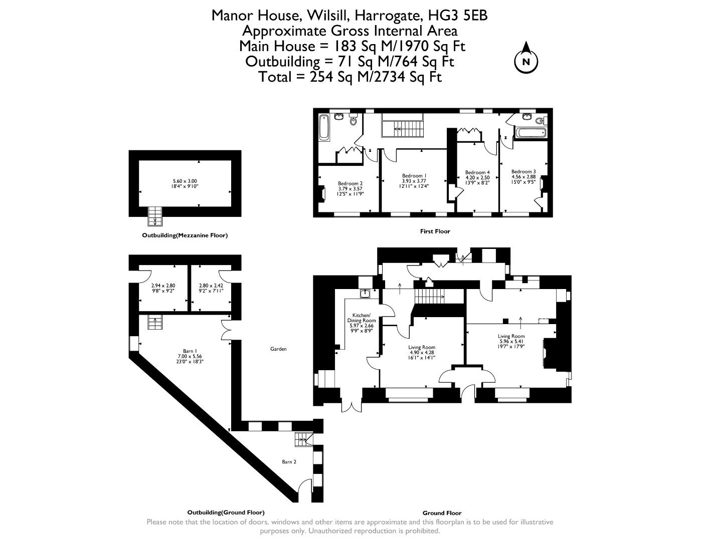 Manor House, Wilsill Harrogate, HG3 5EB floorplan