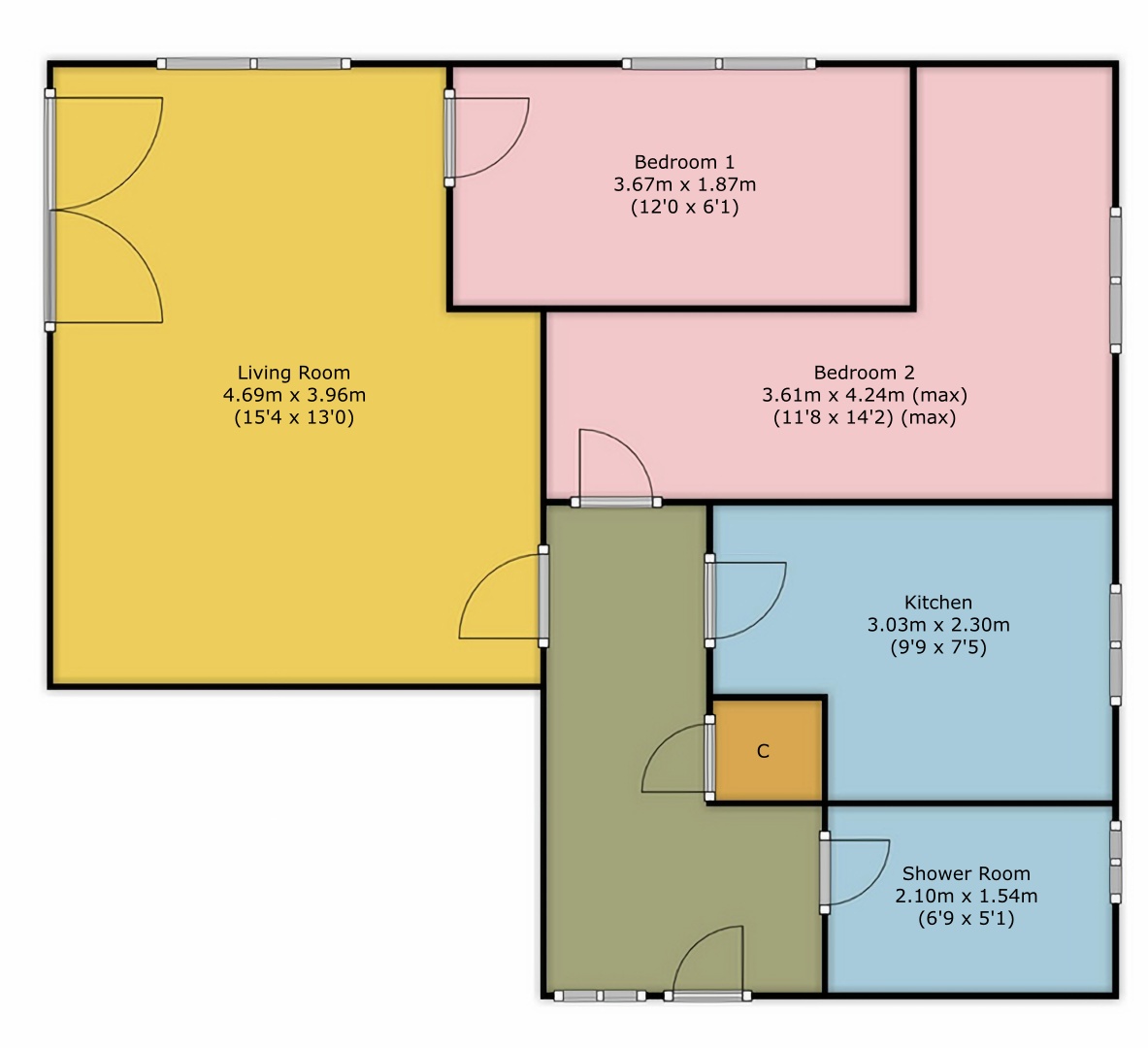 Mews Cottage, 67, King Street, Castle Douglas floorplan