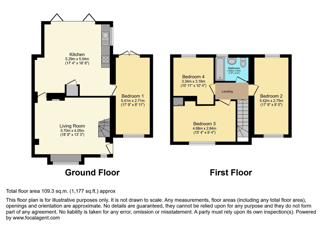 23, Hill View Road, Sunderland floorplan