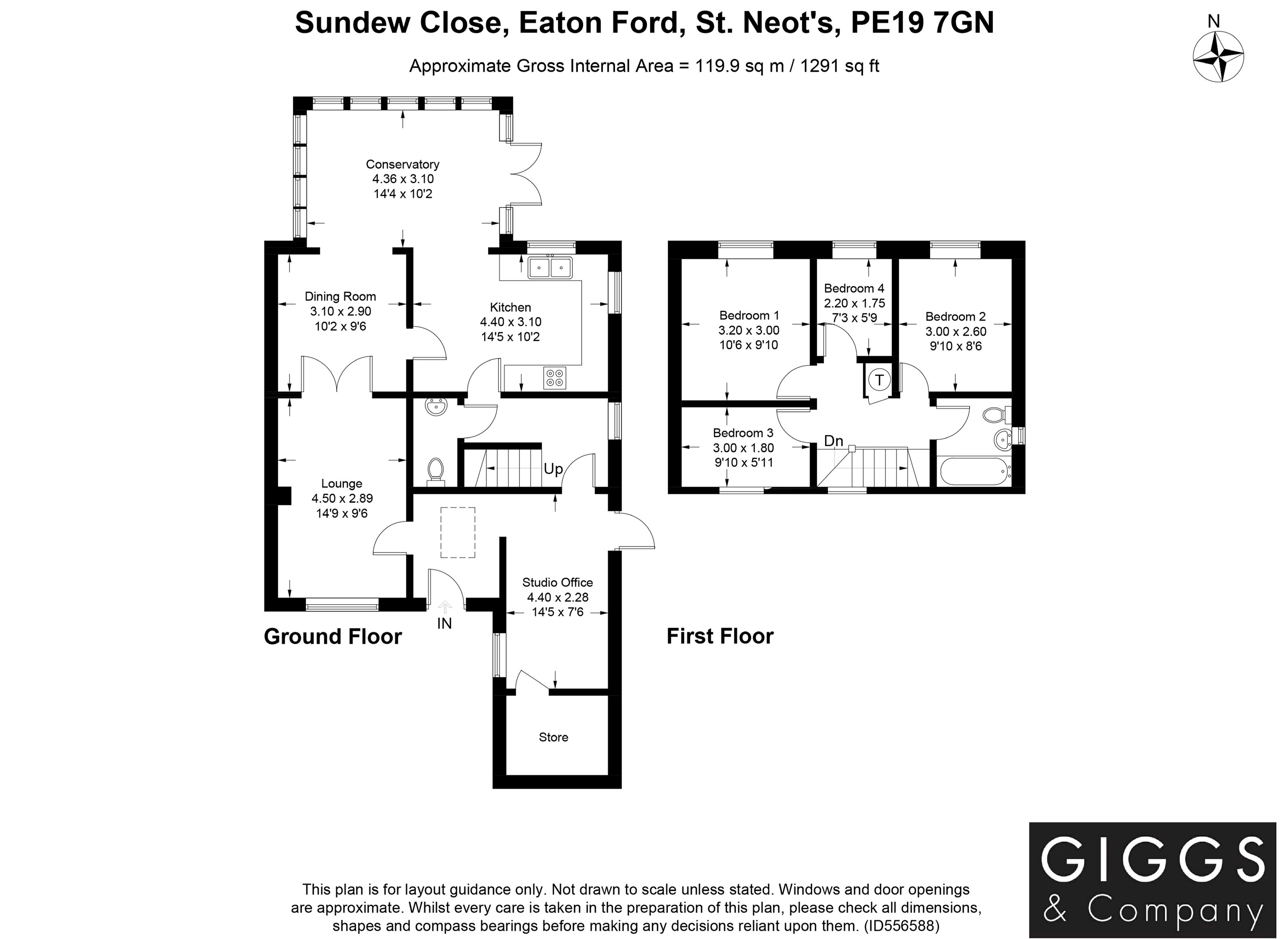 4 Bedrooms Link-detached house for sale in Sundew Close, Eaton Ford, St Neots PE19