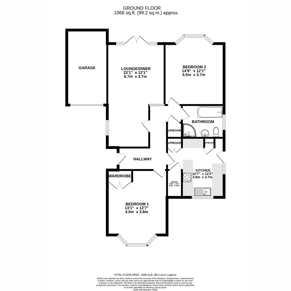 3, Sandown Close, Goring-by-sea floorplan