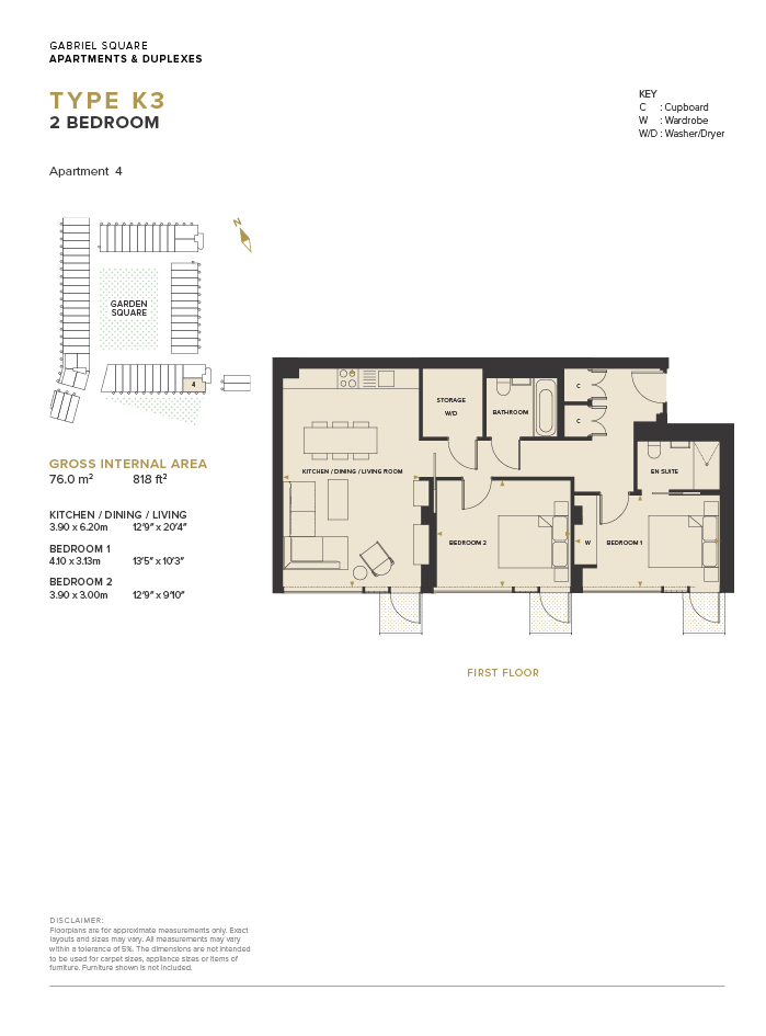 2 Bedrooms Flat for sale in Gabriel Square, St Albans AL1