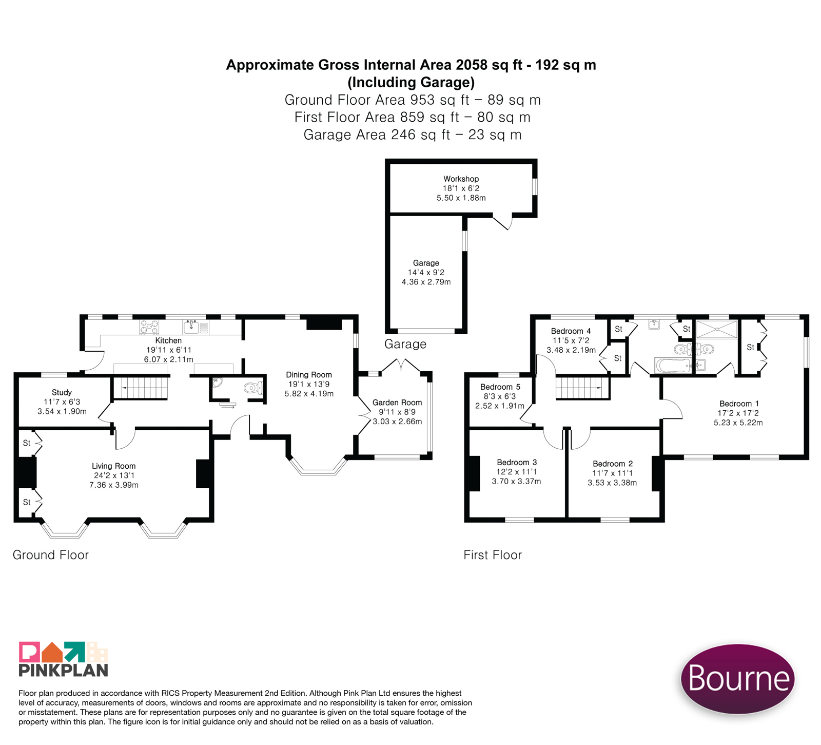 Grayne Cottage, 61, Heath Lane, Farnham floorplan
