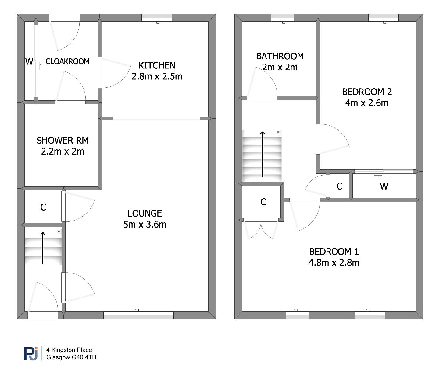 4 Kingston Place, Glasgow floorplan