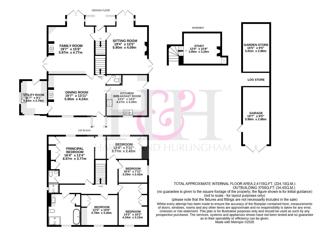 Tile Barn Farmhouse, Biddenden Road, Biddenden floorplan