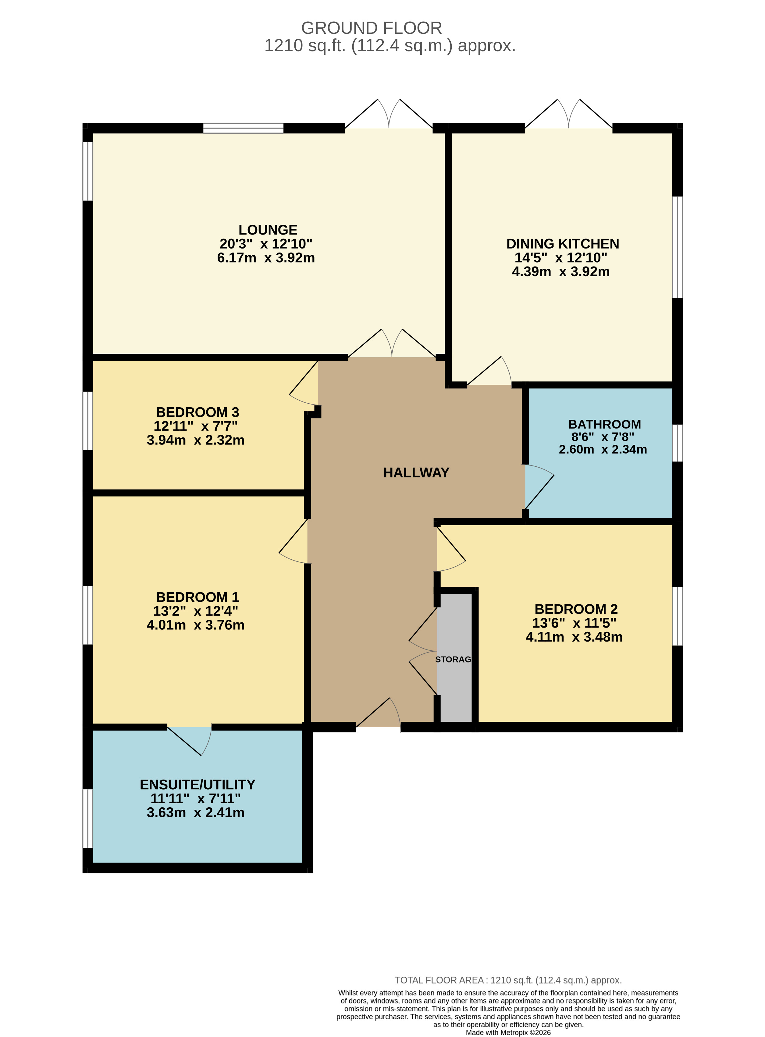 Flat 1, 29, Stepping Stones, East Morton floorplan