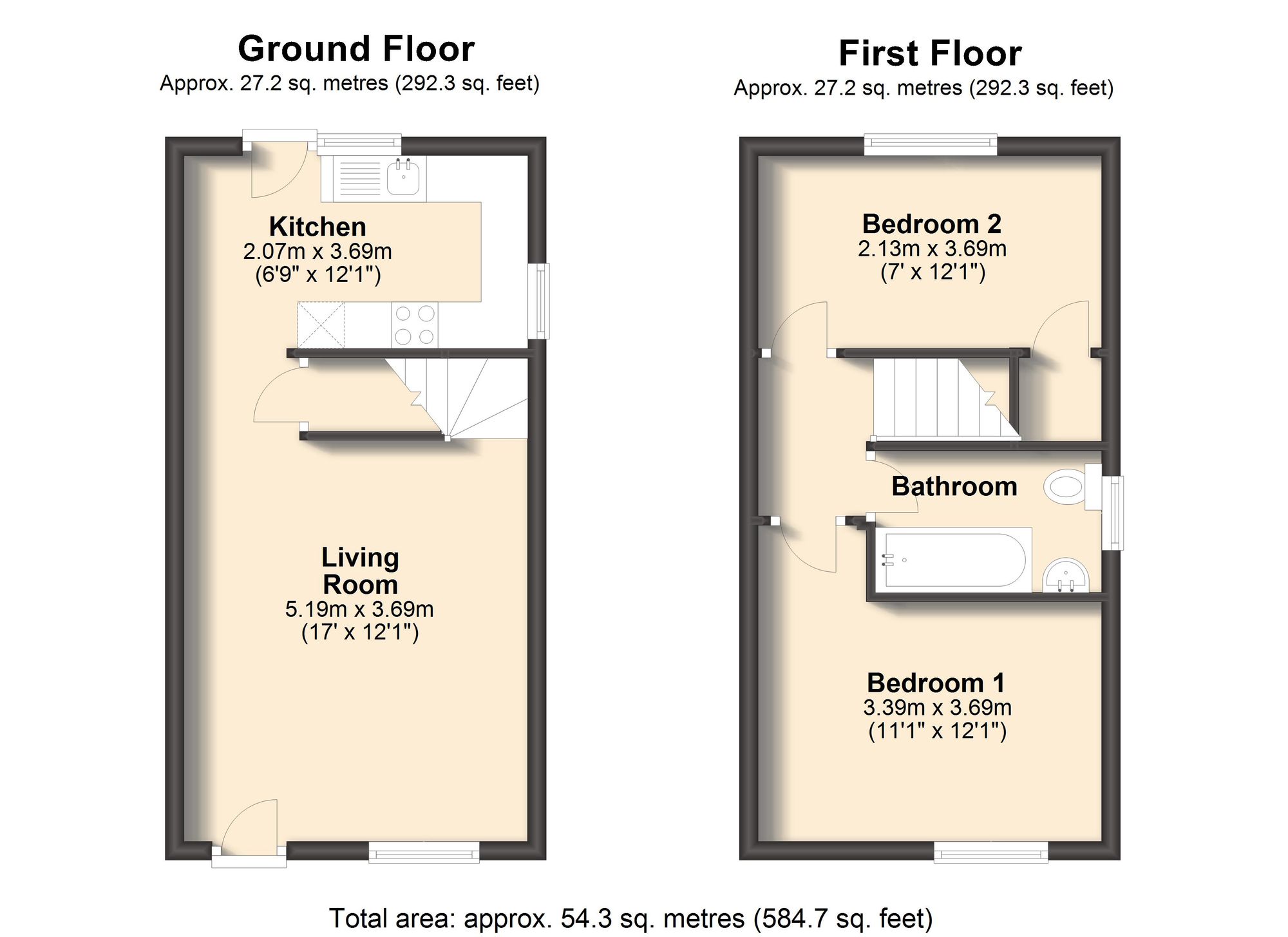 8 Ashbourne Close, Chesterfield floorplan