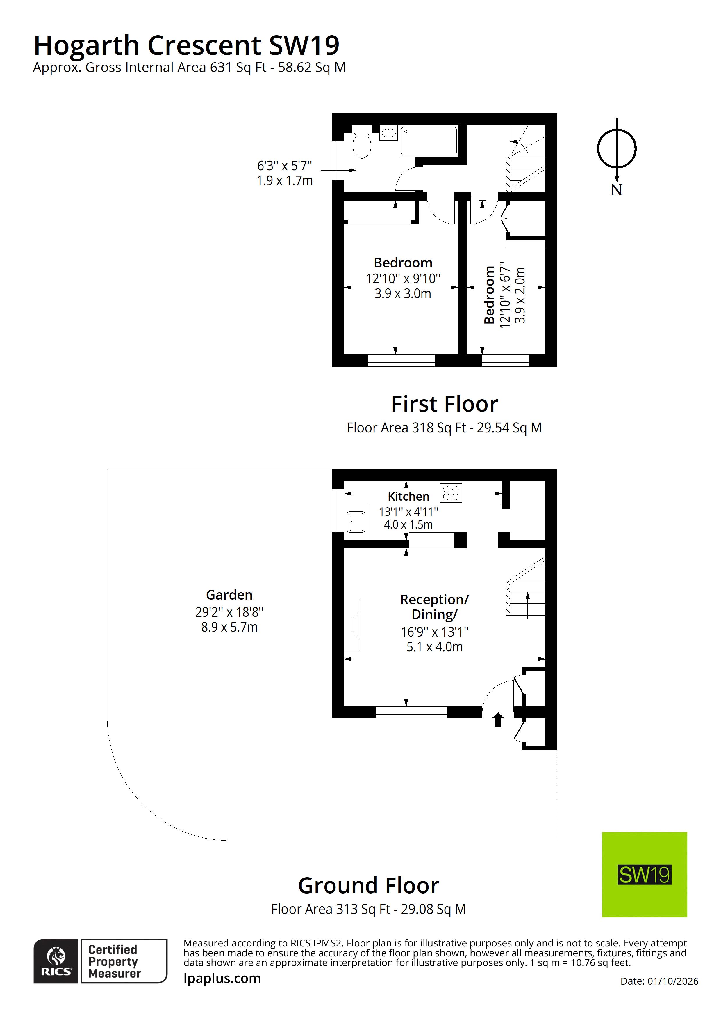 132, Hogarth Crescent, London floorplan
