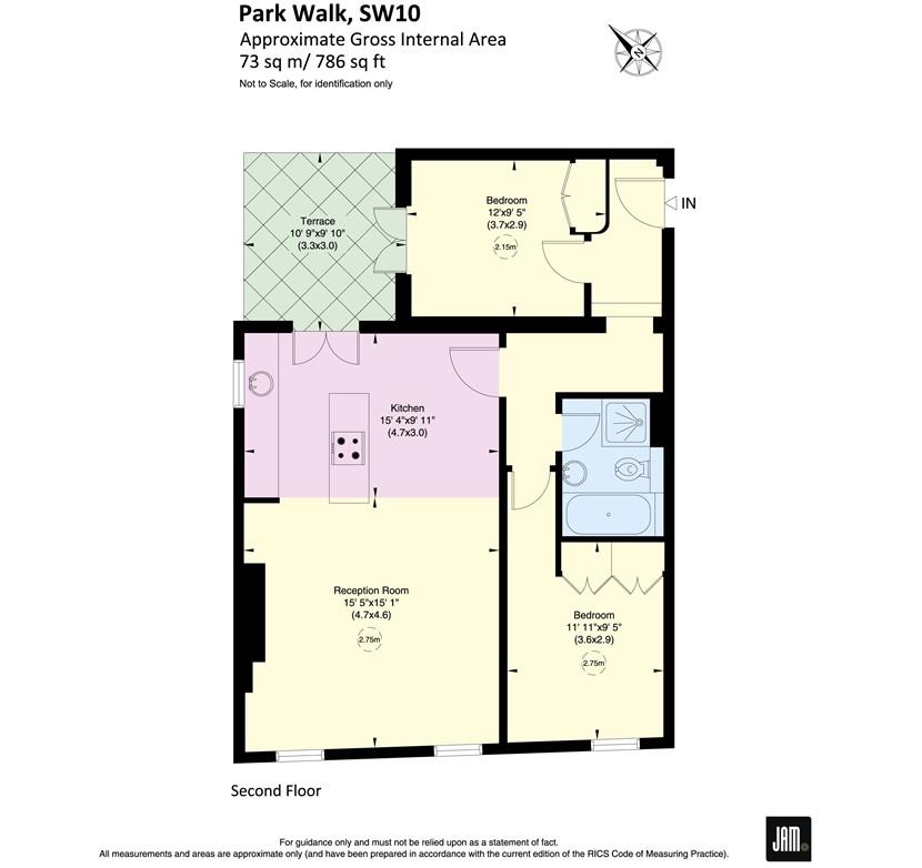 Flat 4, Park Walk, London floorplan