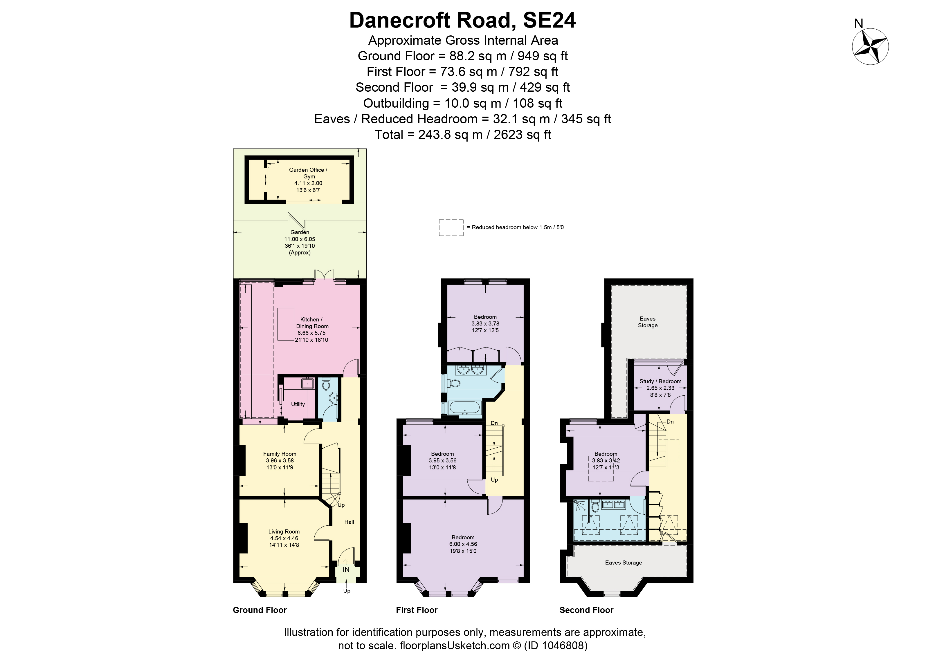 4, Danecroft Road, London floorplan