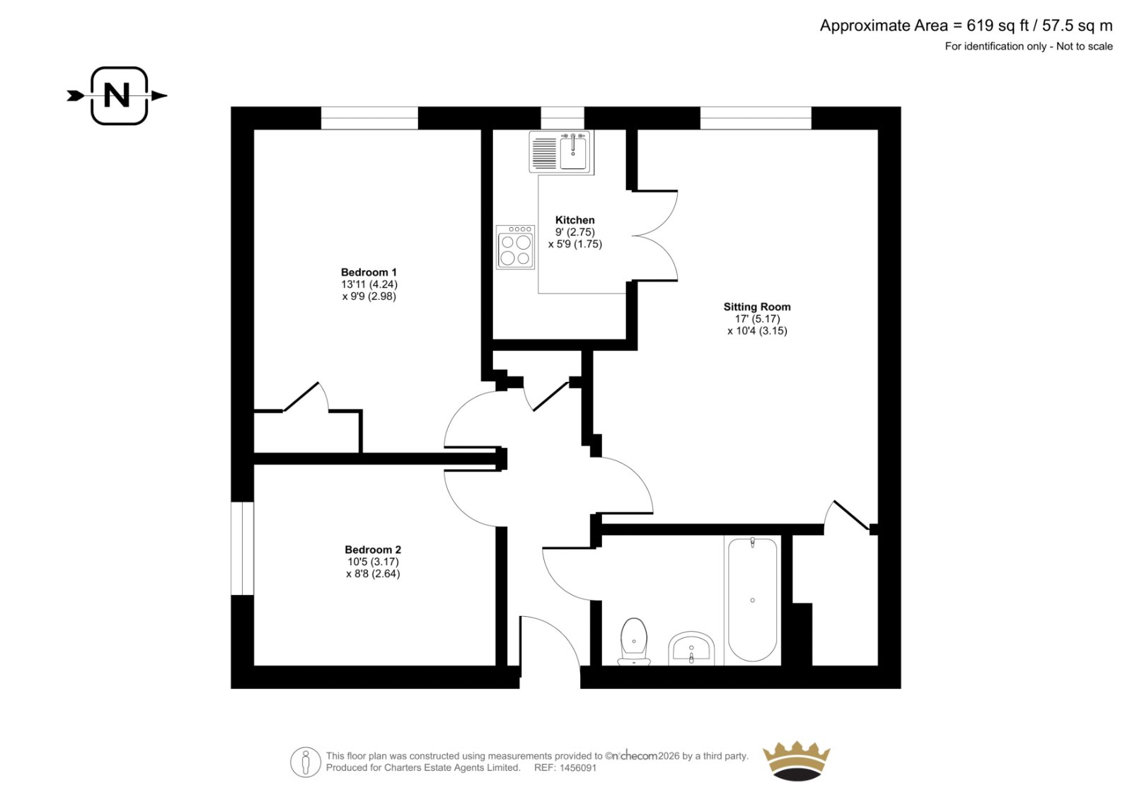 16, Cissbury Court, Findon Valley floorplan