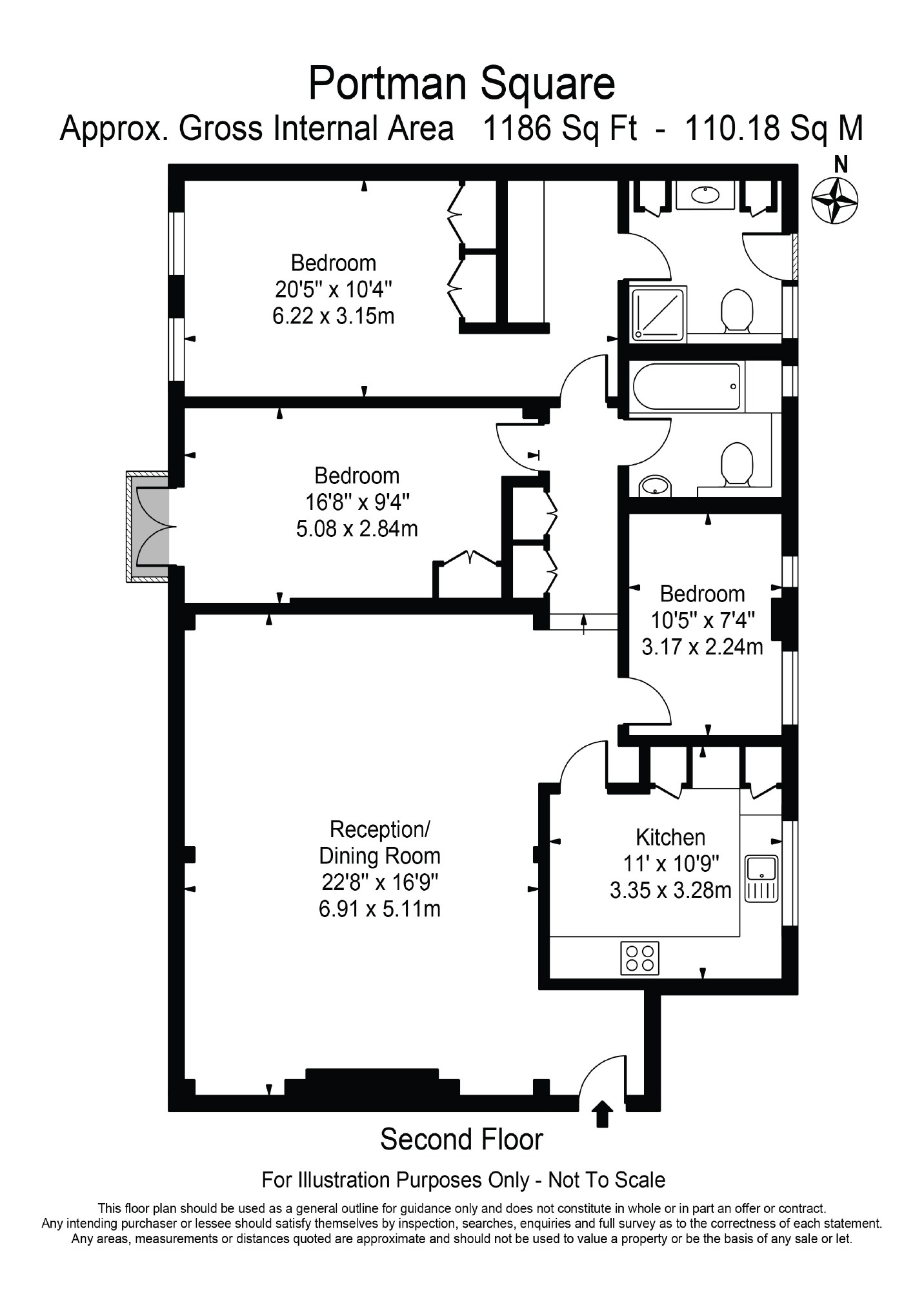 3 Bedrooms Flat to rent in Portman Square, Marylebone, London W1H