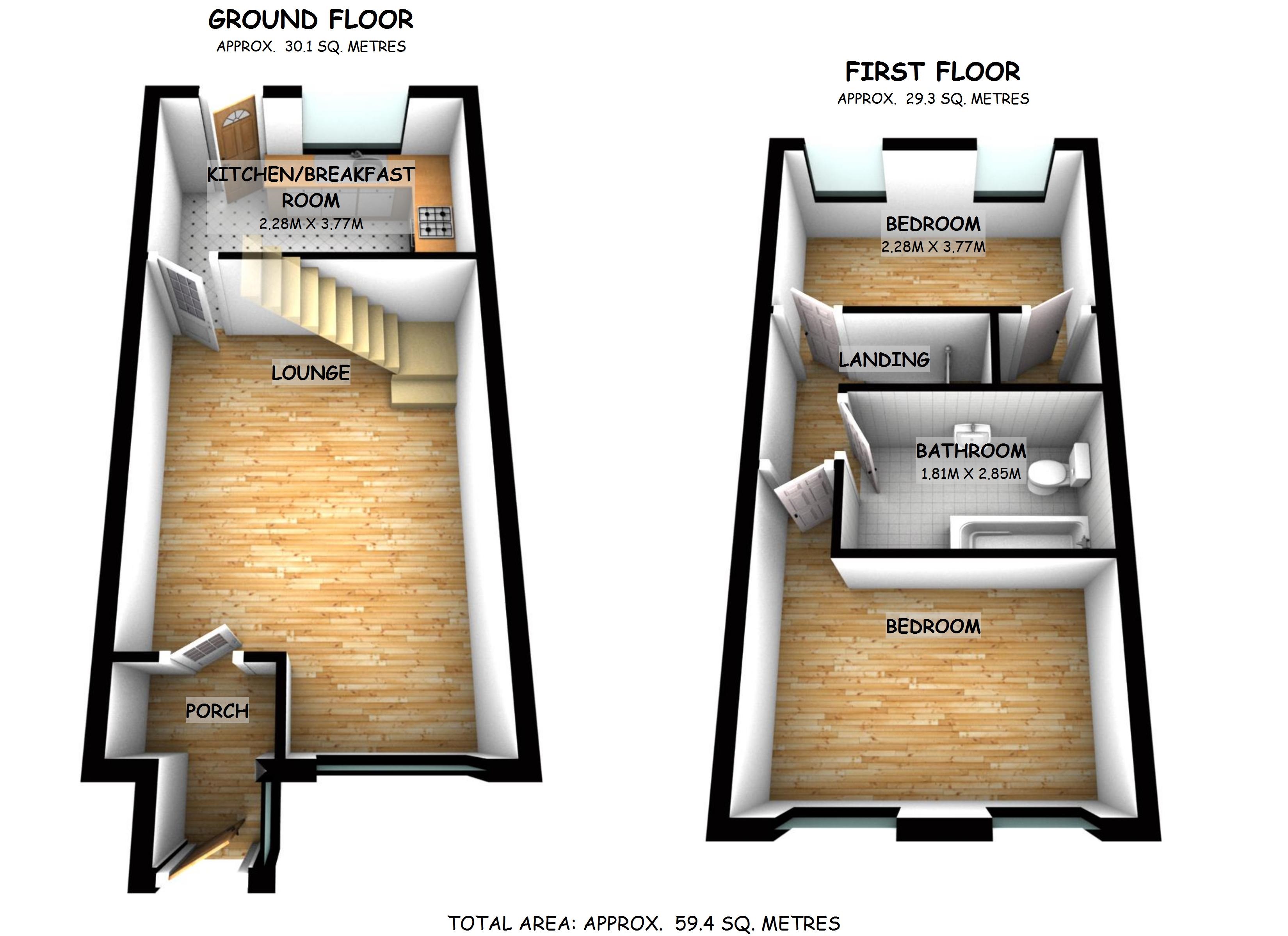 2 Bedrooms Terraced house for sale in Glenwoods, Newport Pagnell, Buckinghamshire MK16