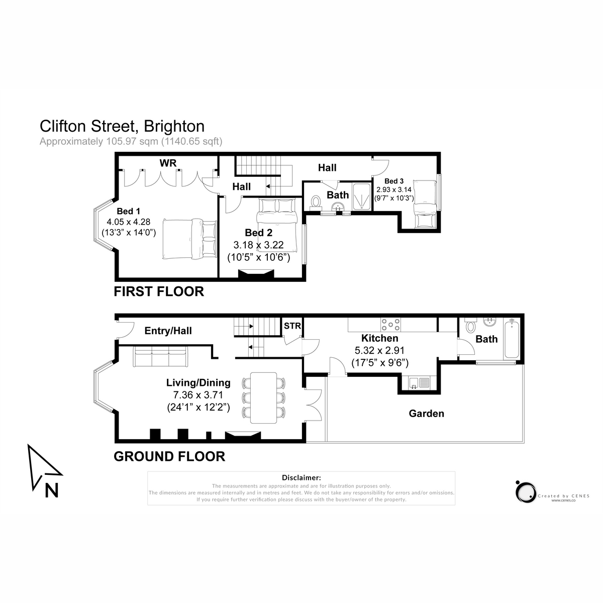 54, Clifton Street, Brighton floorplan