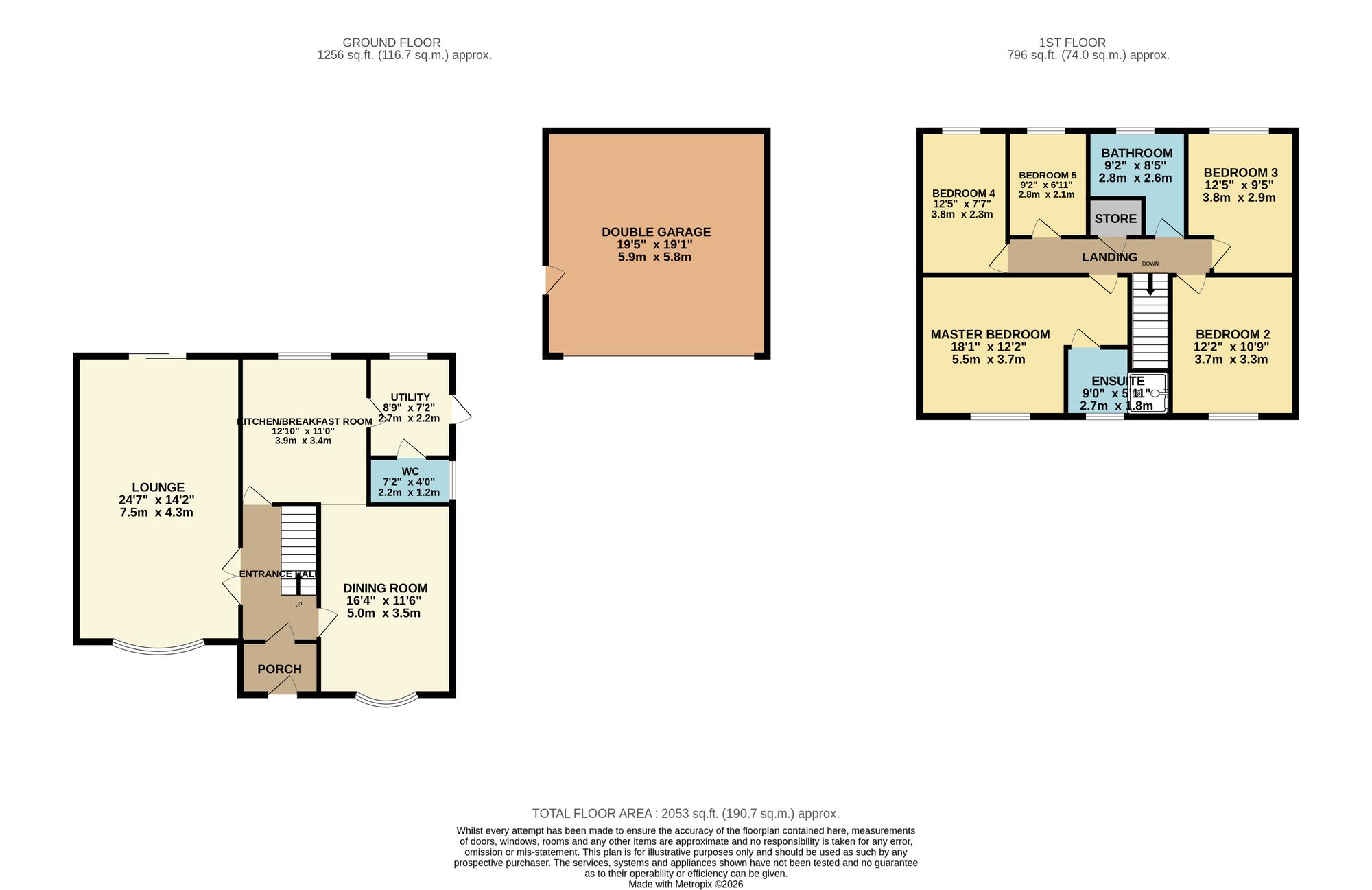 32 Ty Llwyd Parc, Treharris floorplan