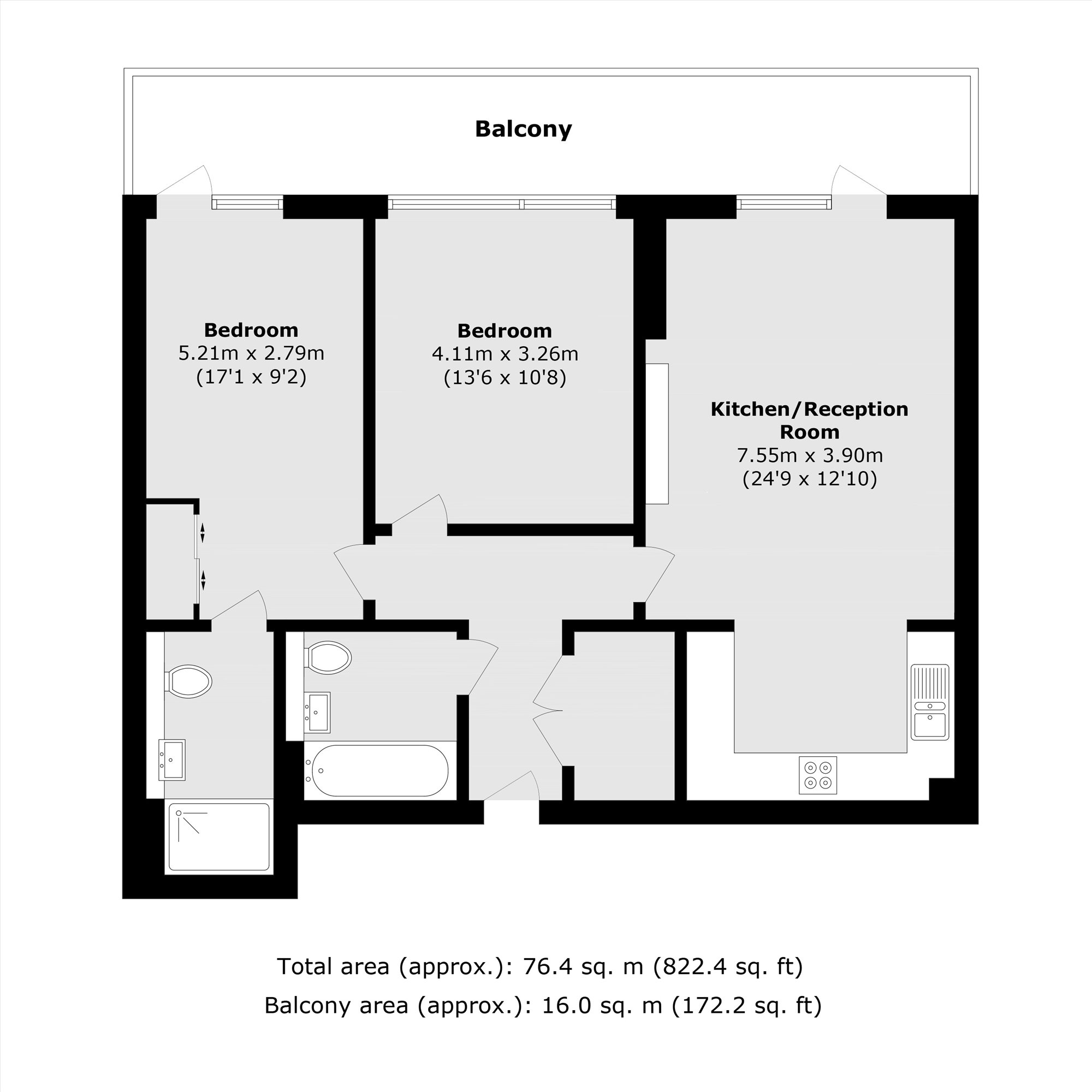 Harrison Walk, London floorplan