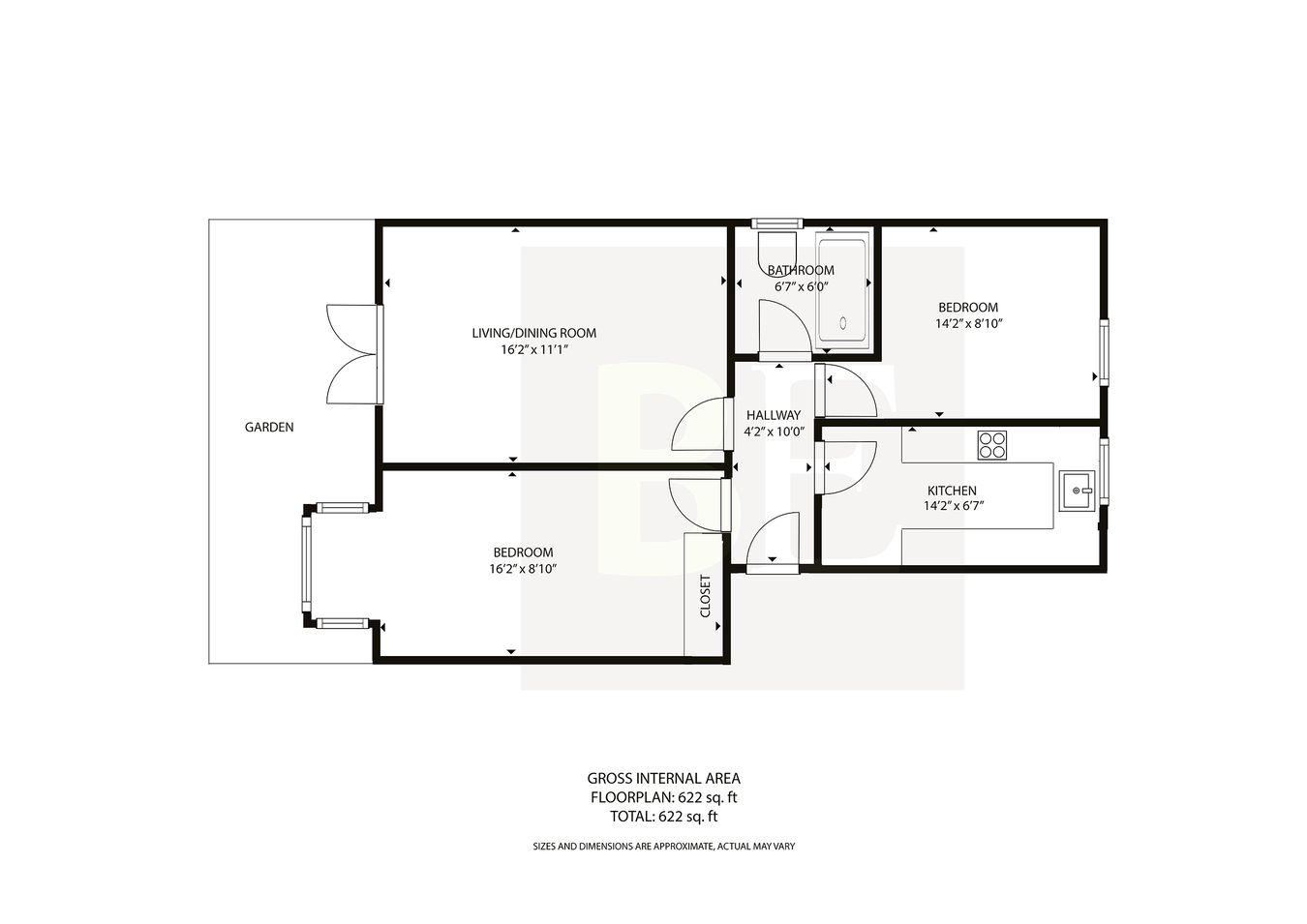 Flat 2, Tower Gardens, Le Mont Cochon, St Helier floorplan