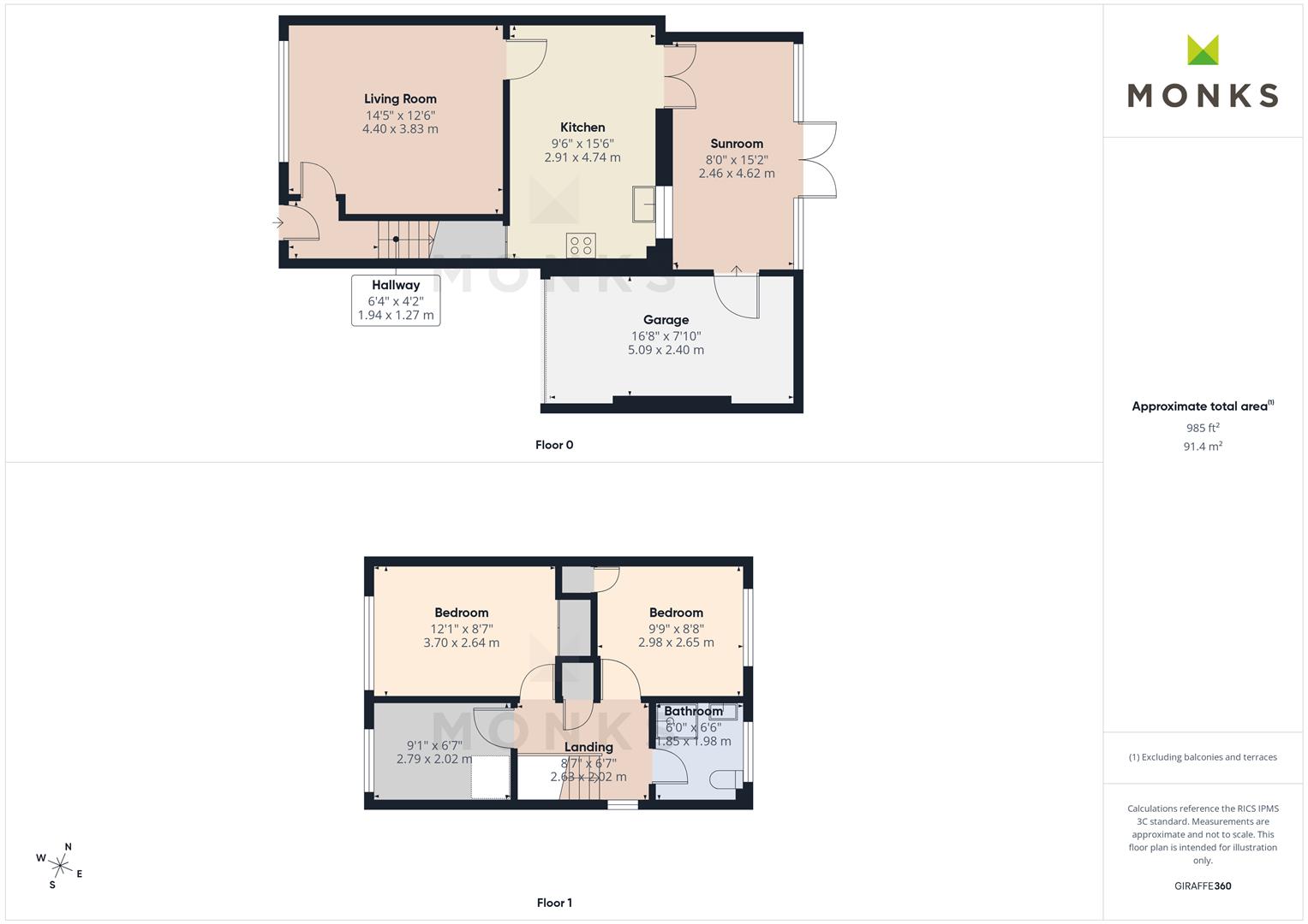 19, Bishops Close, Oswestry floorplan