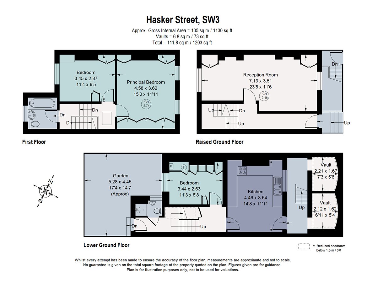 43, Hasker Street, London floorplan