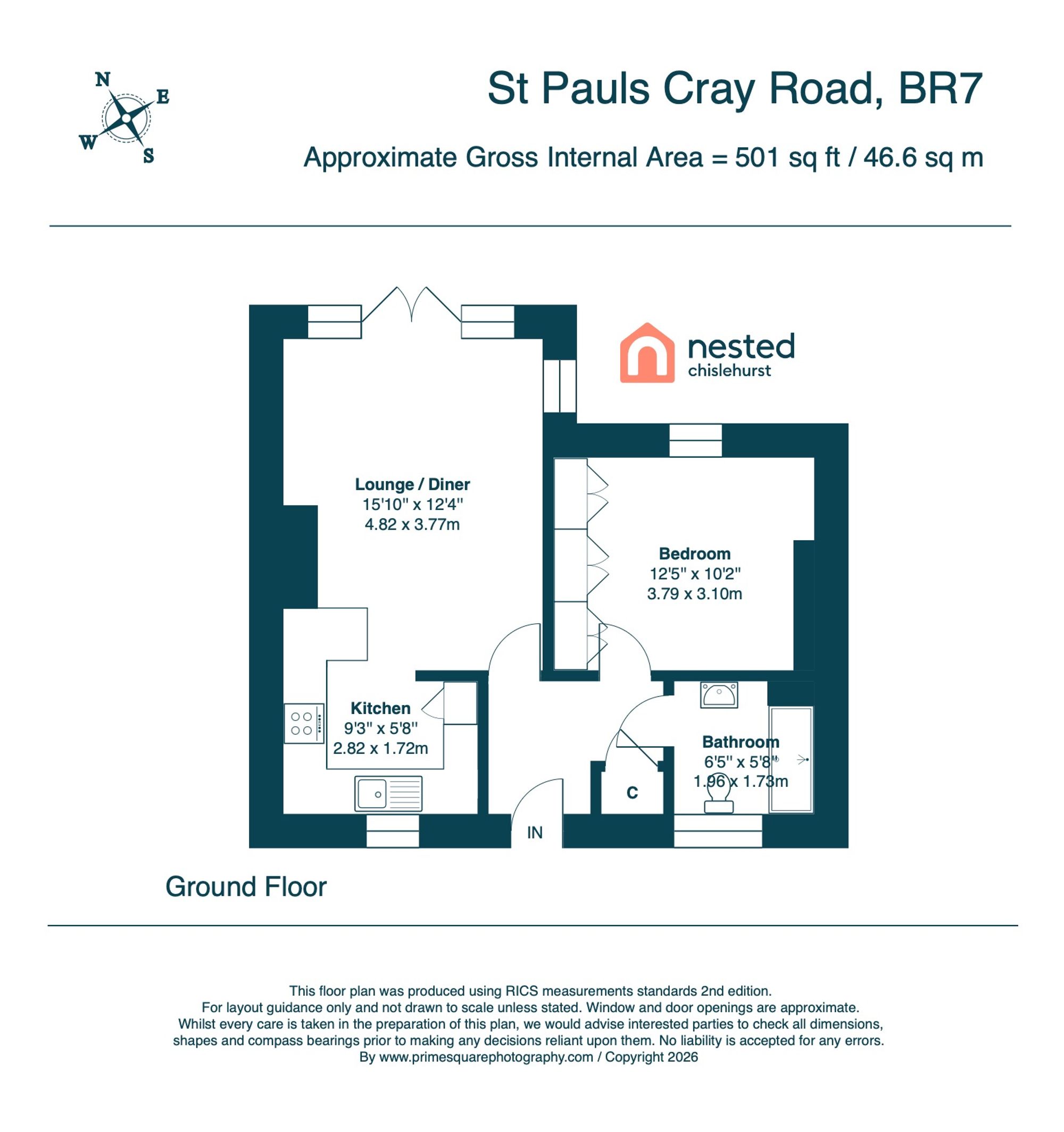 Flat 6, The Chestnuts St. Pauls Cray Road, Chislehurst floorplan