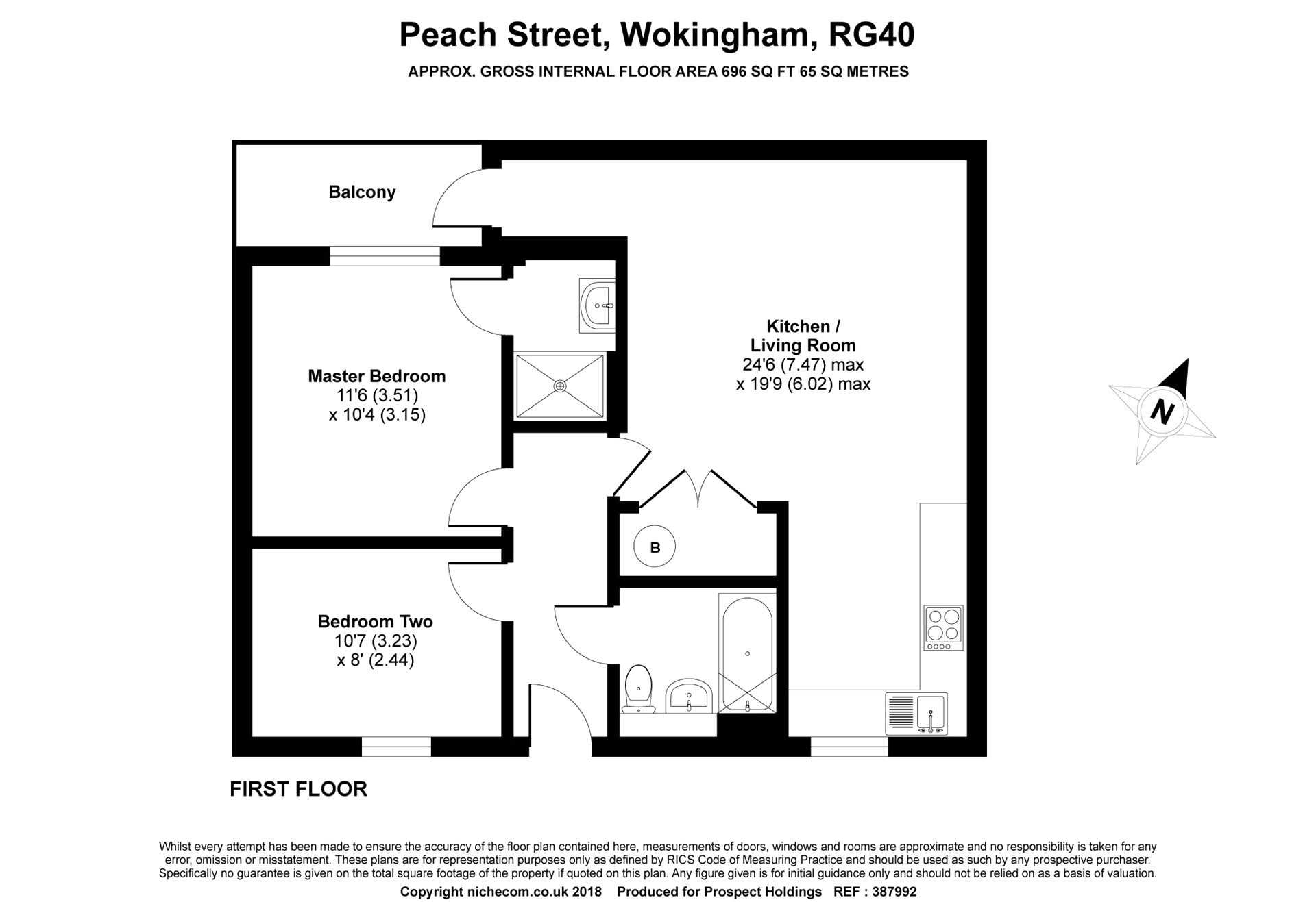 2 Bedrooms Flat to rent in Saxons Court, Peach Street, Wokingham, Berkshire RG40