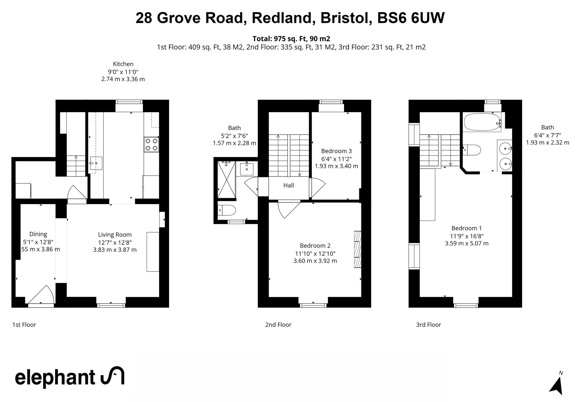 28 Grove Road, Bristol floorplan