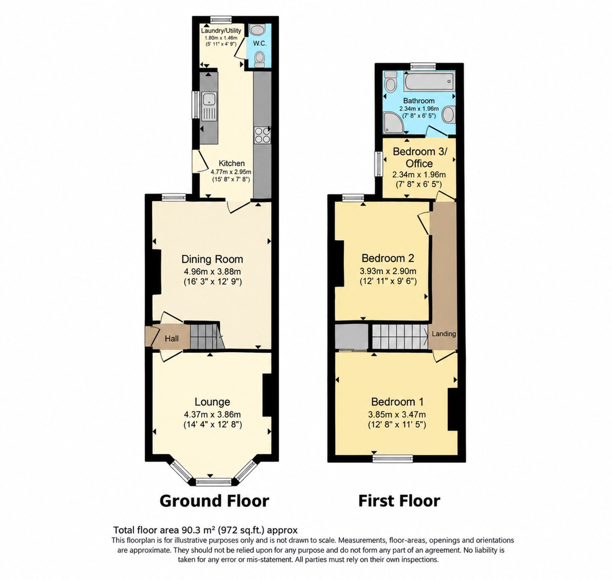 93 Carter Lane, Mansfield floorplan
