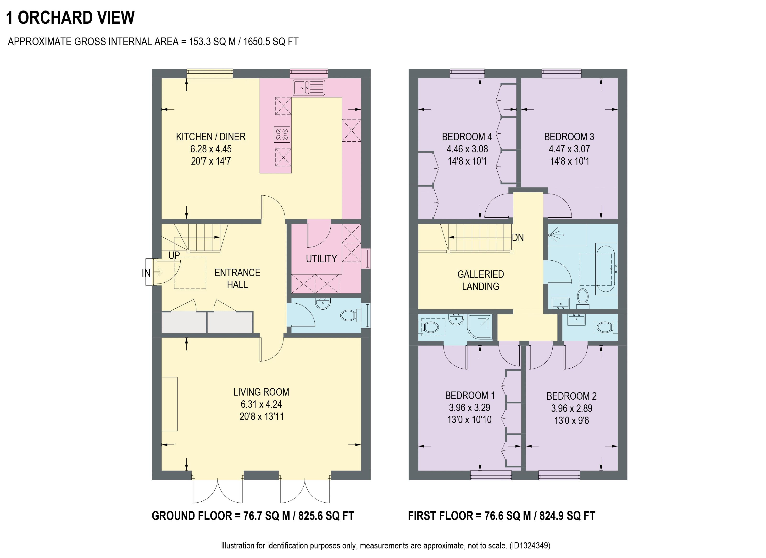 1, Orchard View, Chesterfield floorplan