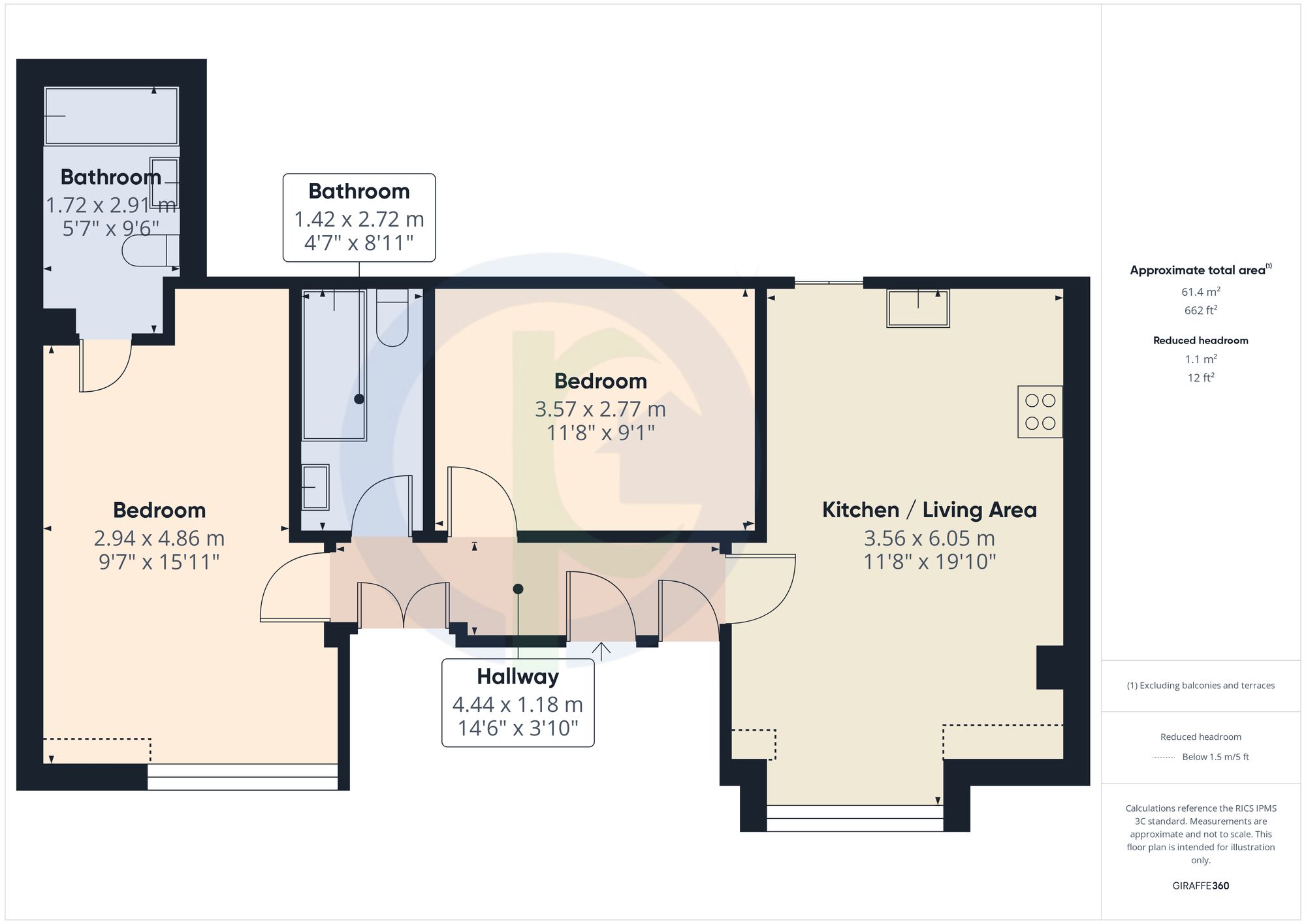 Flat 3, 16 Moneyhill Parade, Rickmansworth floorplan