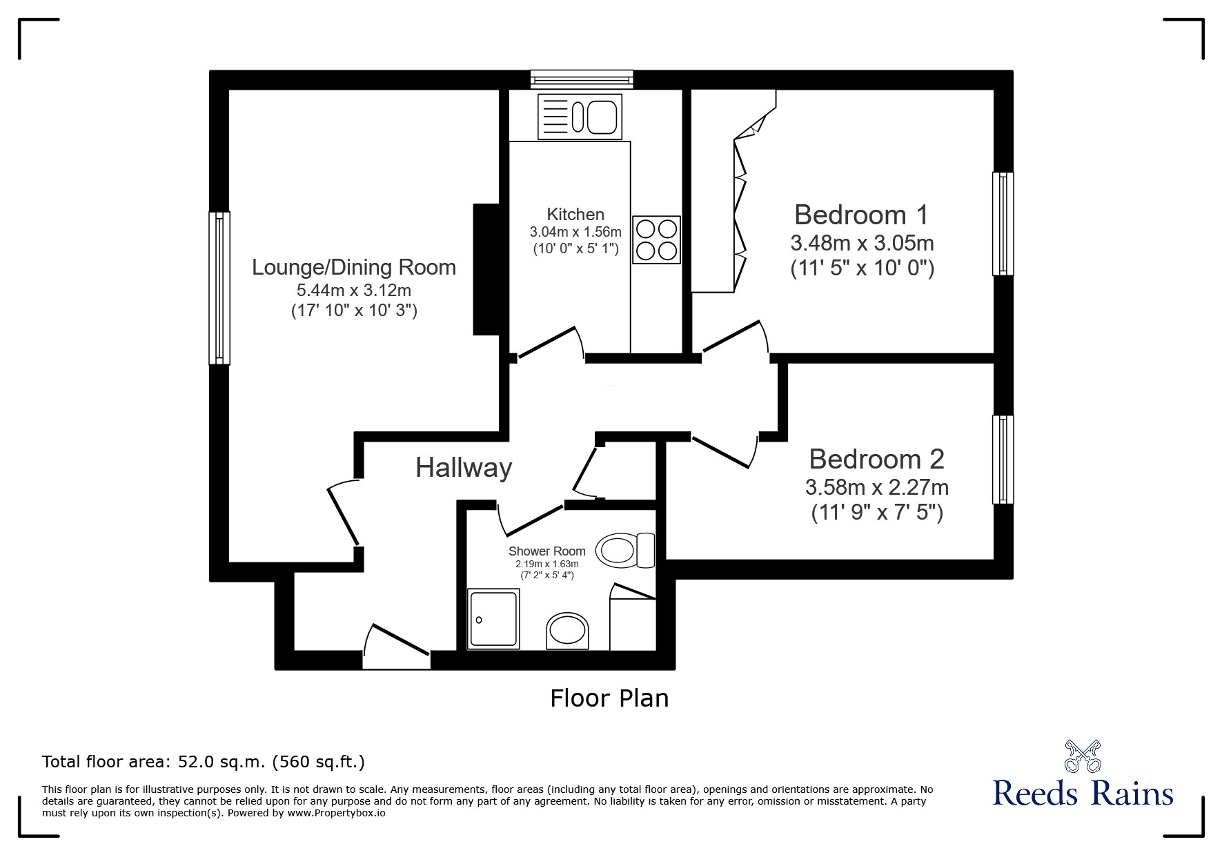 Flat 13,, Springfield House, Portishead floorplan