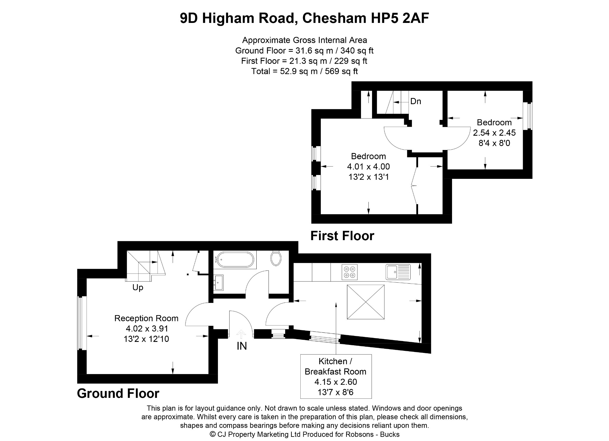 9D Higham Road, Chesham floorplan