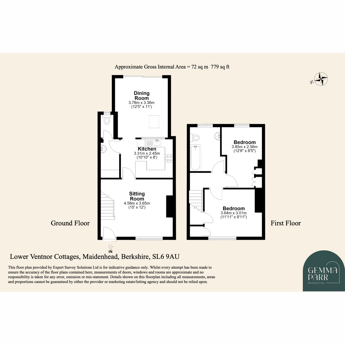4, Lower Ventnor Cottages, Cooham floorplan