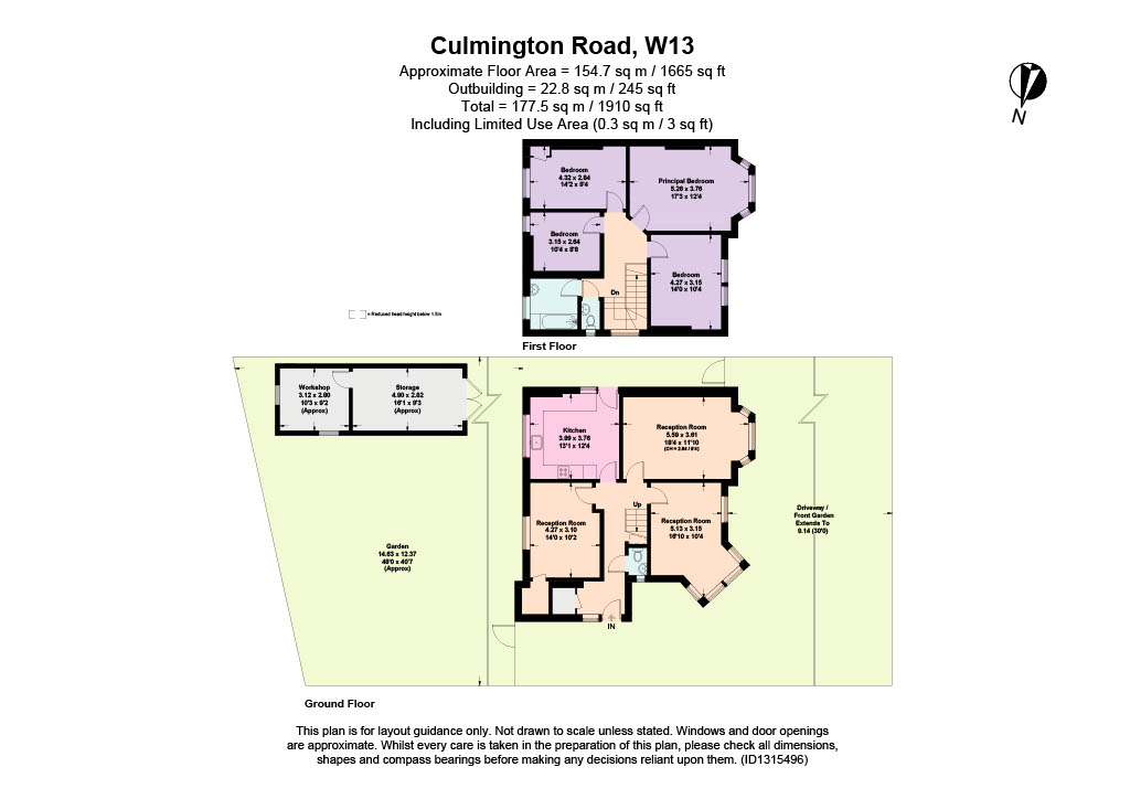 23, Culmington Road, London floorplan