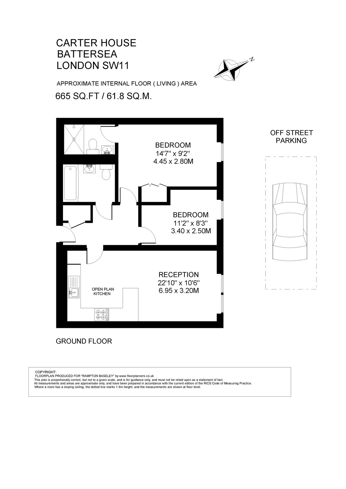 Flat 1, Carter House, 33, Petergate, London floorplan