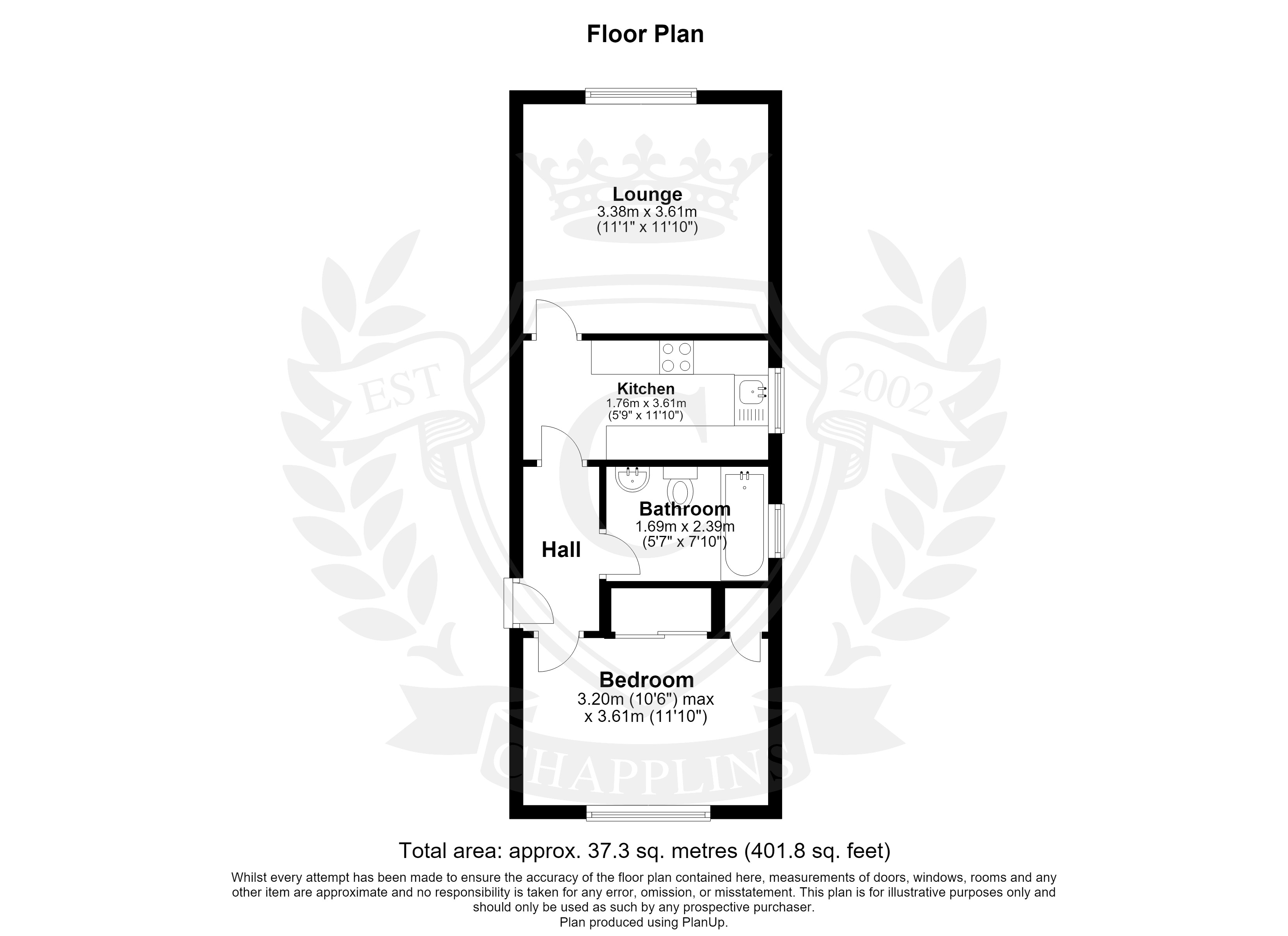 Flat 1, 34, Westfield Avenue, Hampshire floorplan