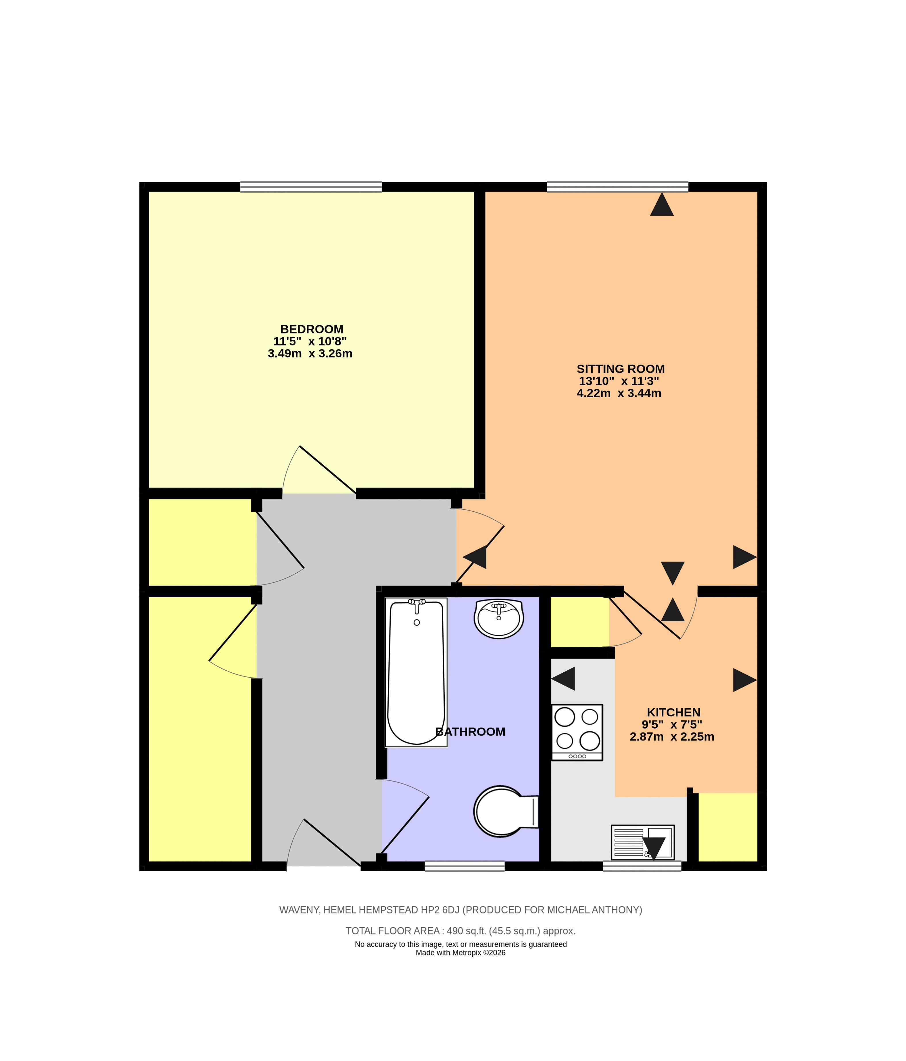 165, Waveney, Hemel Hempstead floorplan