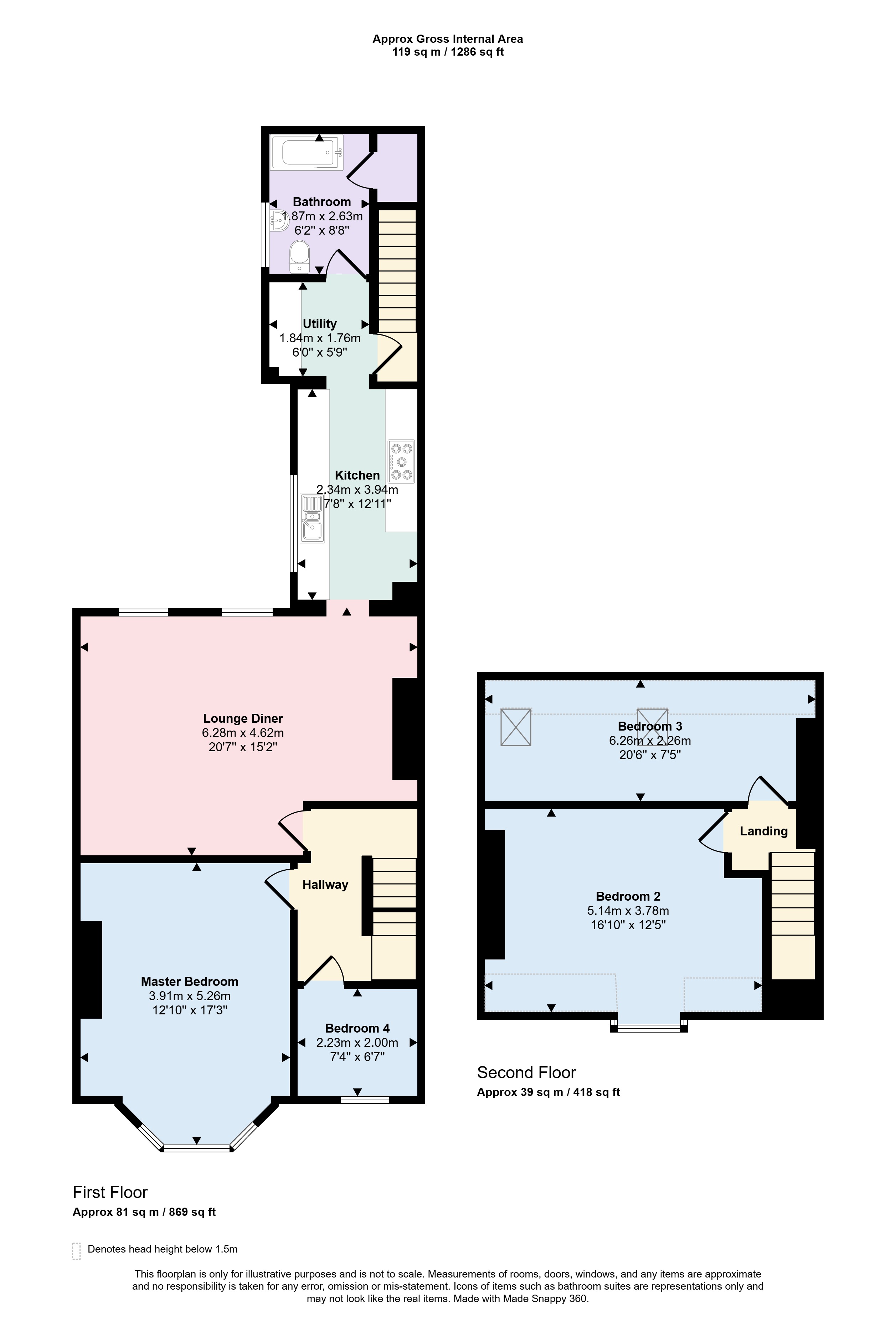 186, Stanhope Road, South Shields floorplan
