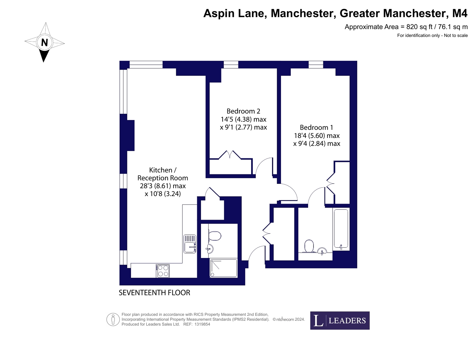 Flat 162, 21, Aspin Lane, Greater Manchester floorplan
