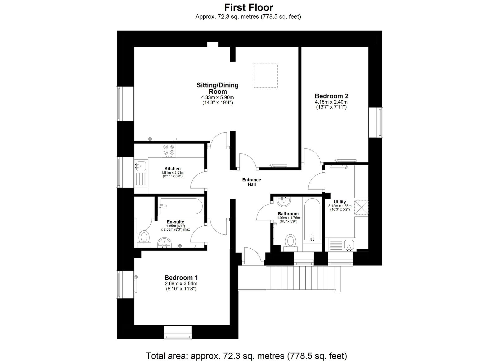 30a, London Road, Tetbury floorplan